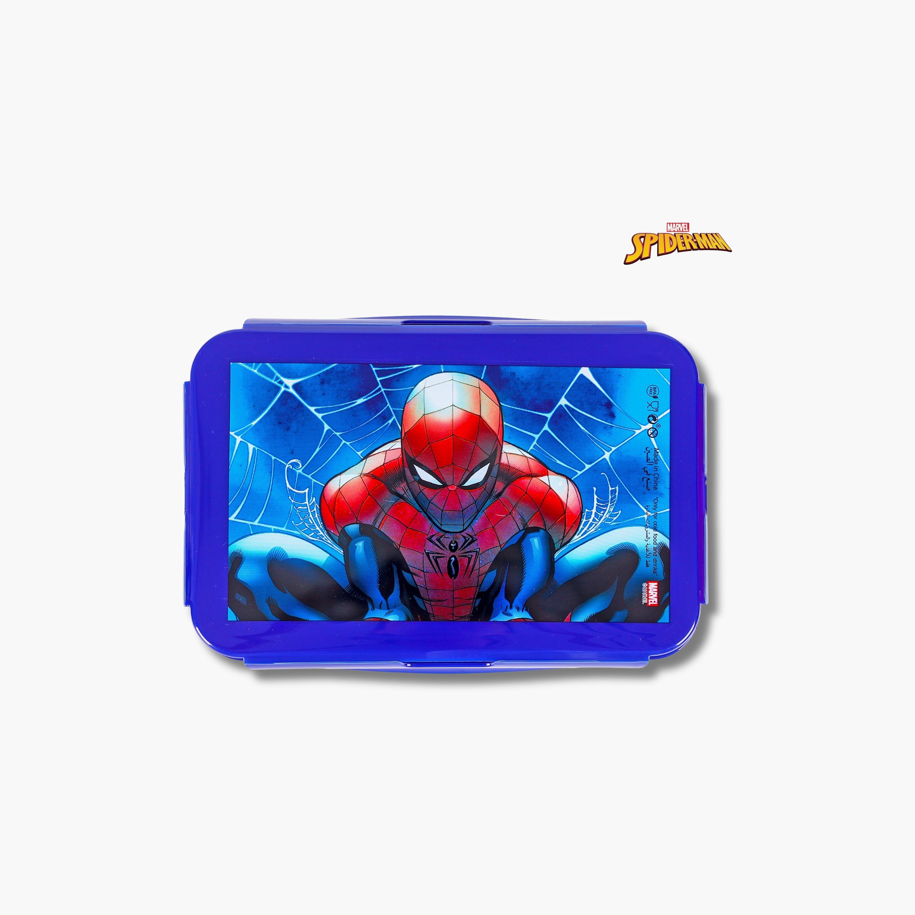 Marvel Spiderman Printed Lunch Box - Blue-school-lunchessentials-lunchboxes-image-2