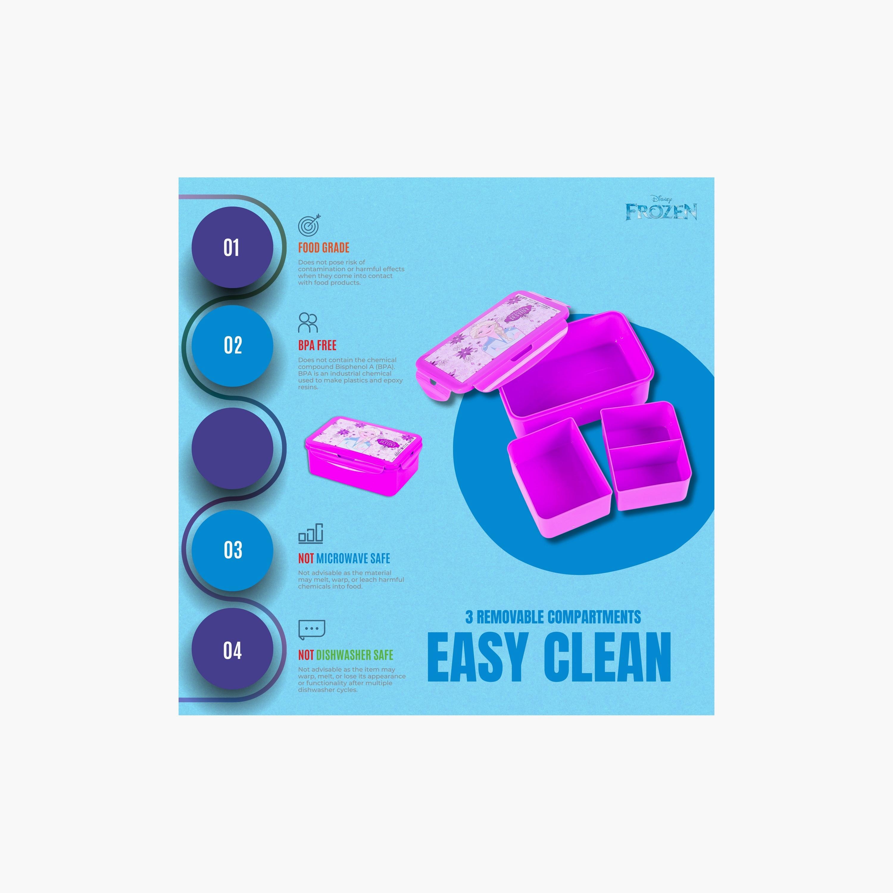 Disney Frozen Printed Lunch Box - Pink-school-lunchessentials-lunchboxes-image-5