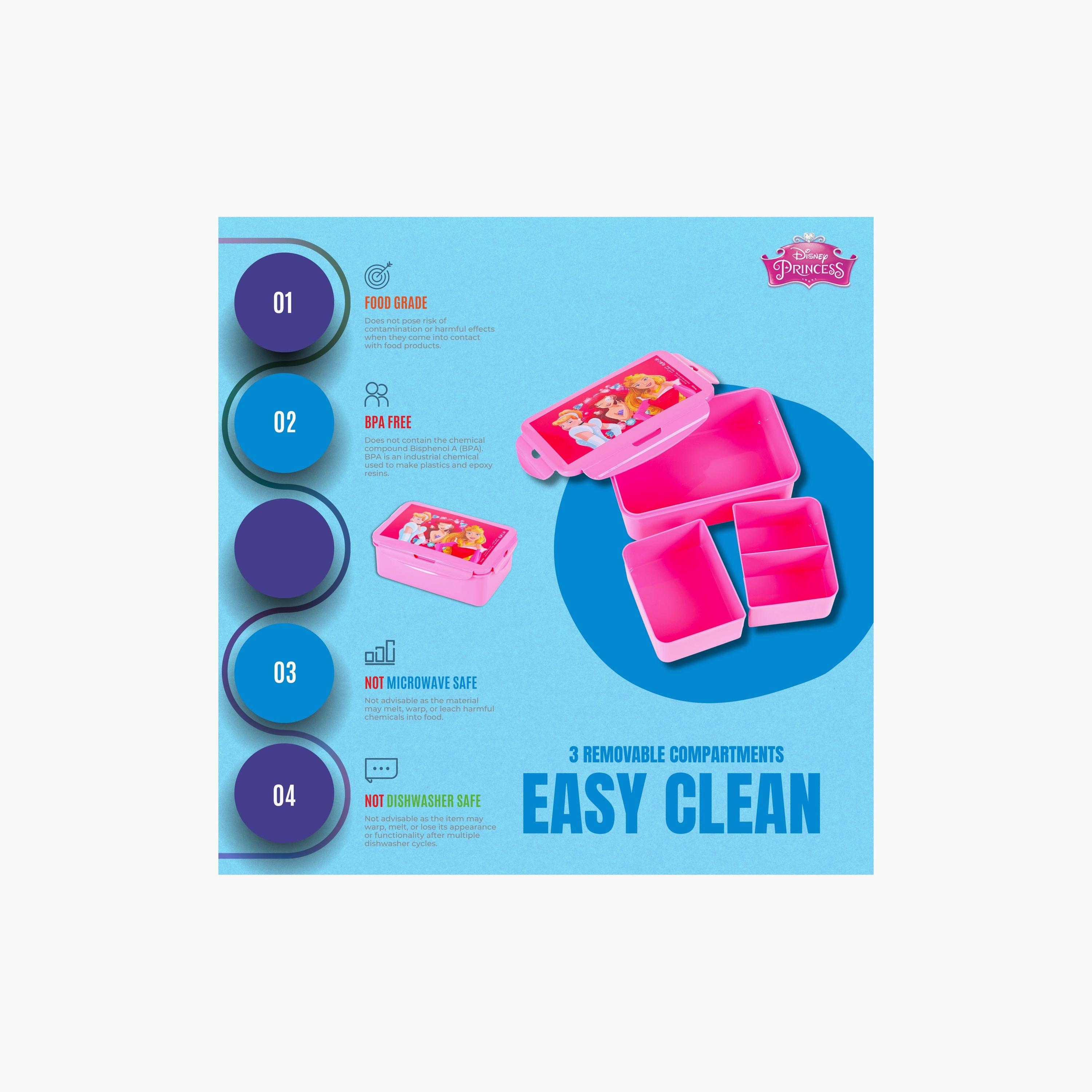 علبة غداء مطبوعة عليها أميرات من ديزني - وردي-school-lunchessentials-lunchboxes-image-5