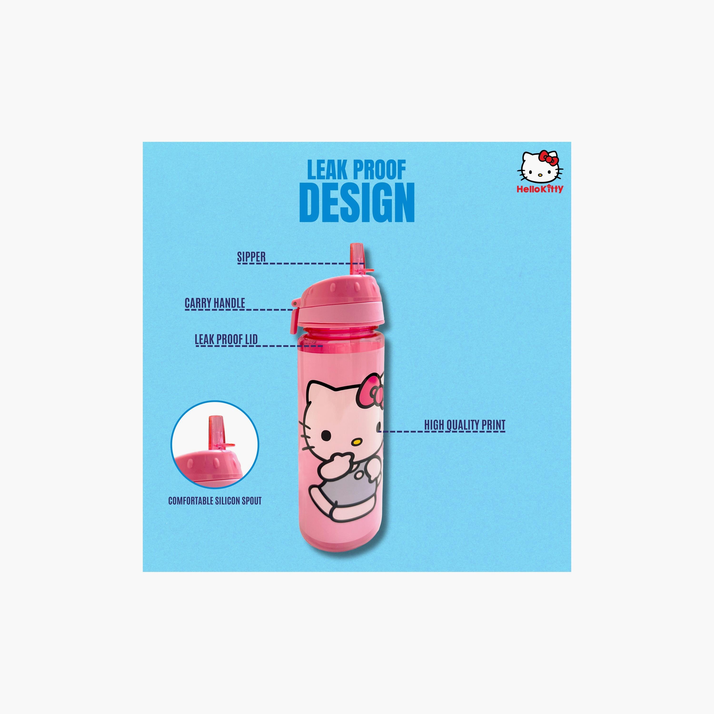 Sanrio Hello Kitty Printed BPA Free Water Bottle - 750ml - Pink-school-waterbottles-image-3