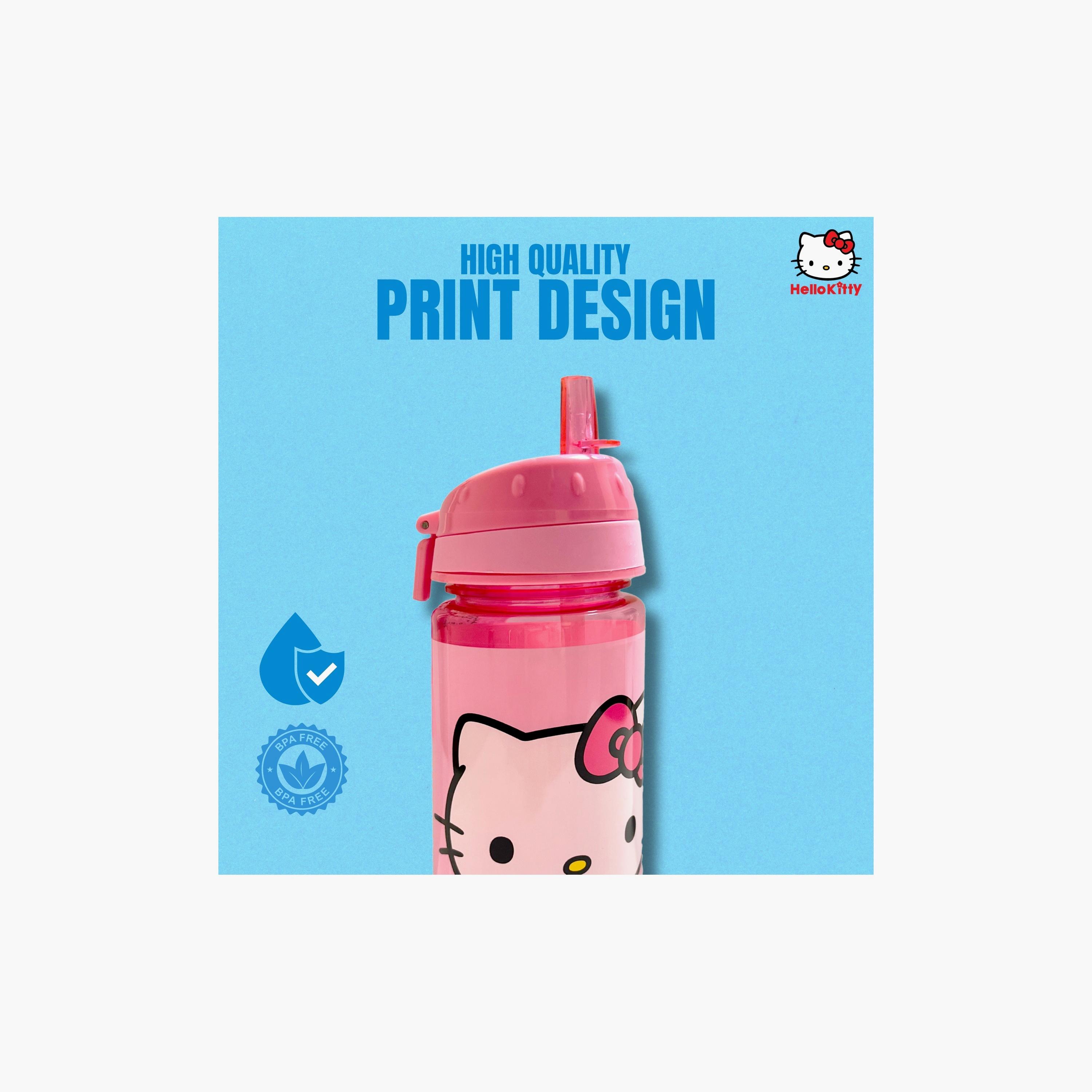 Sanrio Hello Kitty Printed BPA Free Water Bottle - 750ml - Pink-school-waterbottles-image-5