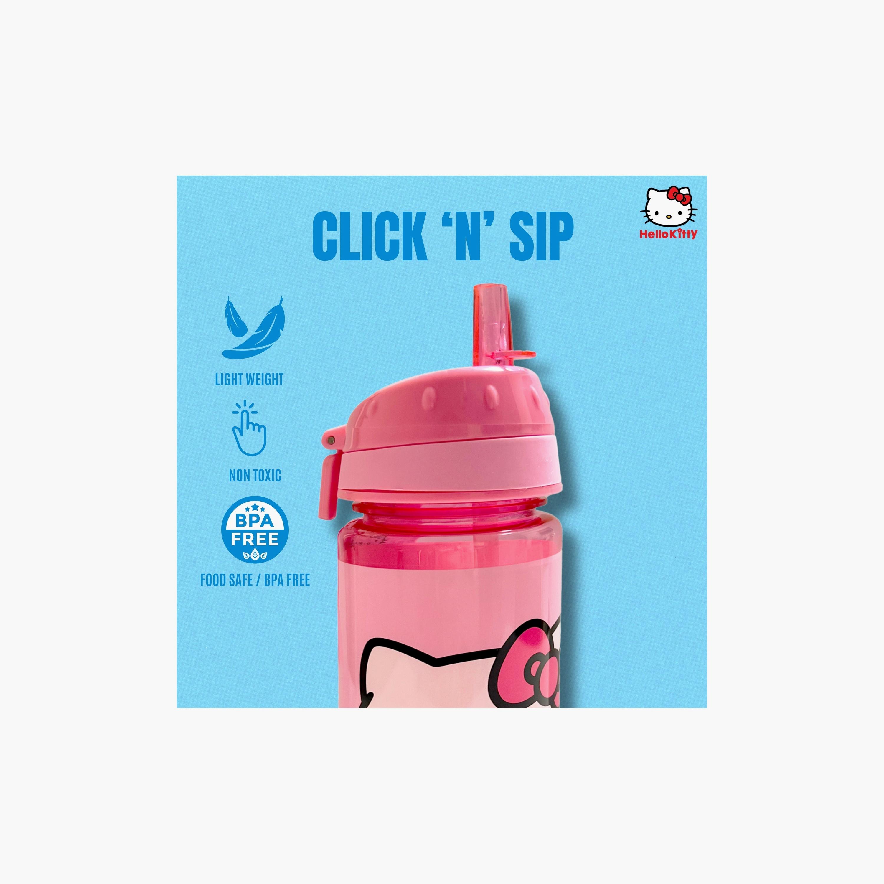Sanrio Hello Kitty Printed BPA Free Water Bottle - 750ml - Pink-school-waterbottles-image-6