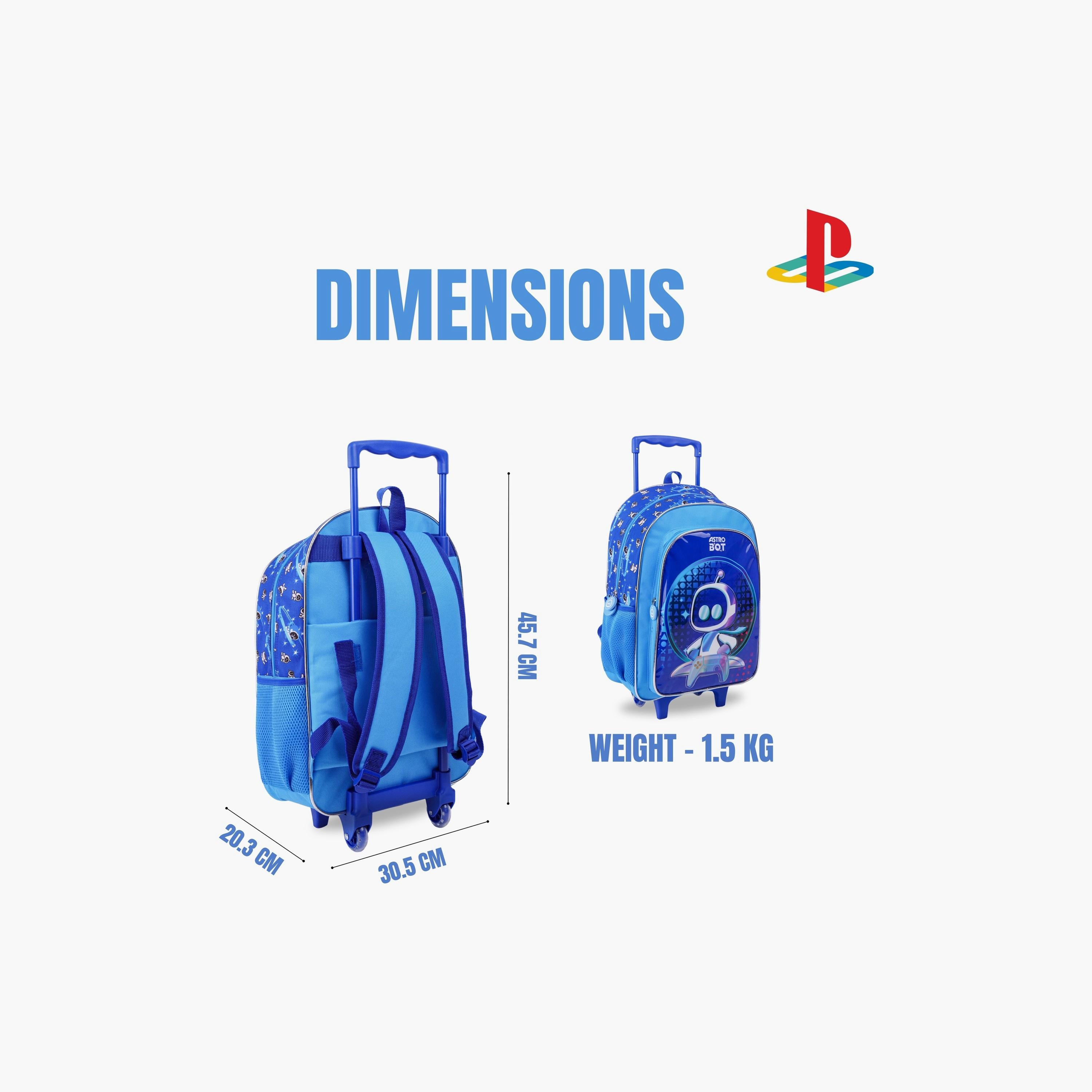 Sony 5-Piece Printed Trolley Backpack Set - 18 inch - Blue-school-bagsandbackpacks-trolleybags-image-6
