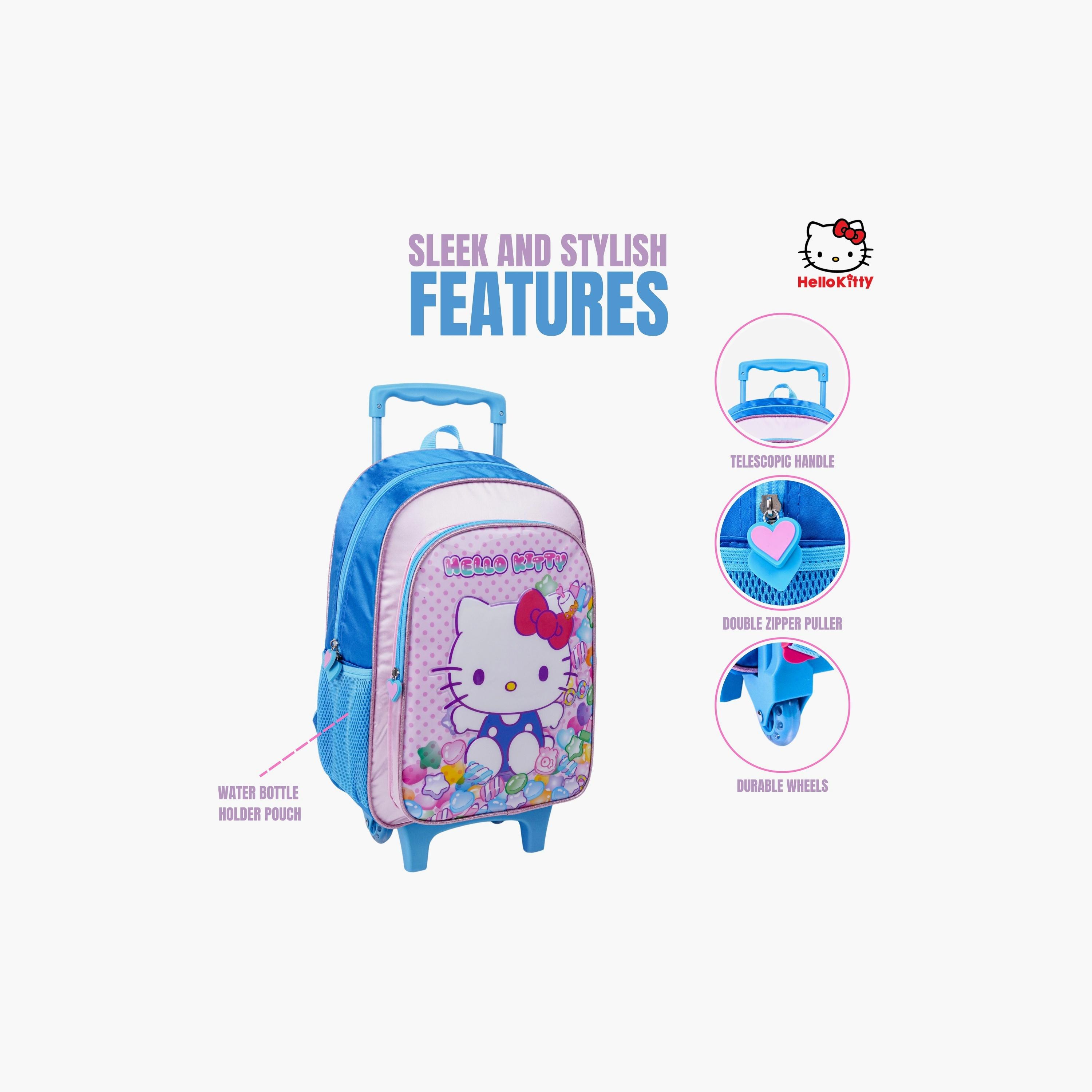 Sanrio 5-Piece Cat Printed Trolley Backpack Set - 16 inch - Multicolour-school-bagsandbackpacks-trolleybags-image-3
