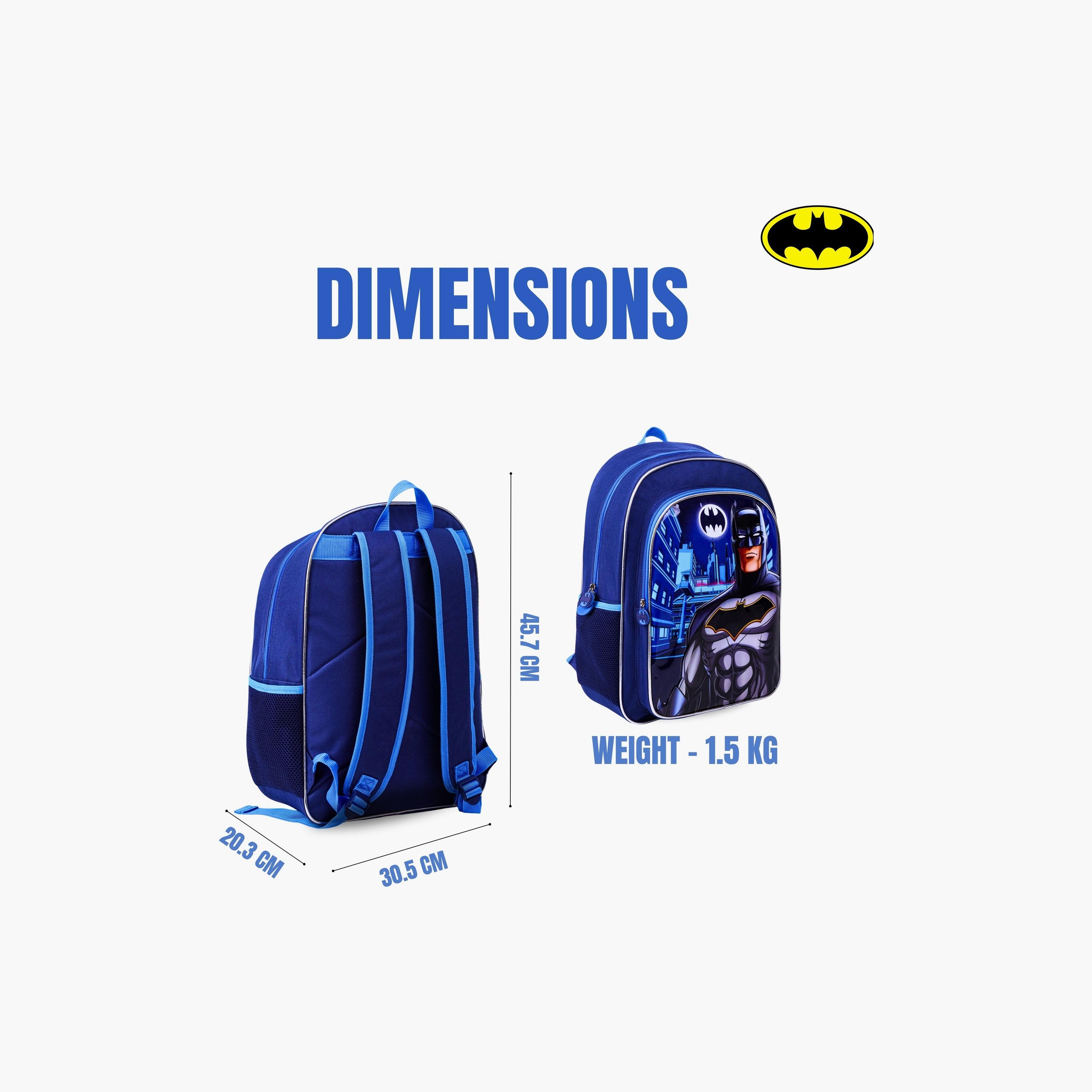 Buy Warner Bros 5-Piece Batman Printed Backpack Set - 18 inch - Blue ...