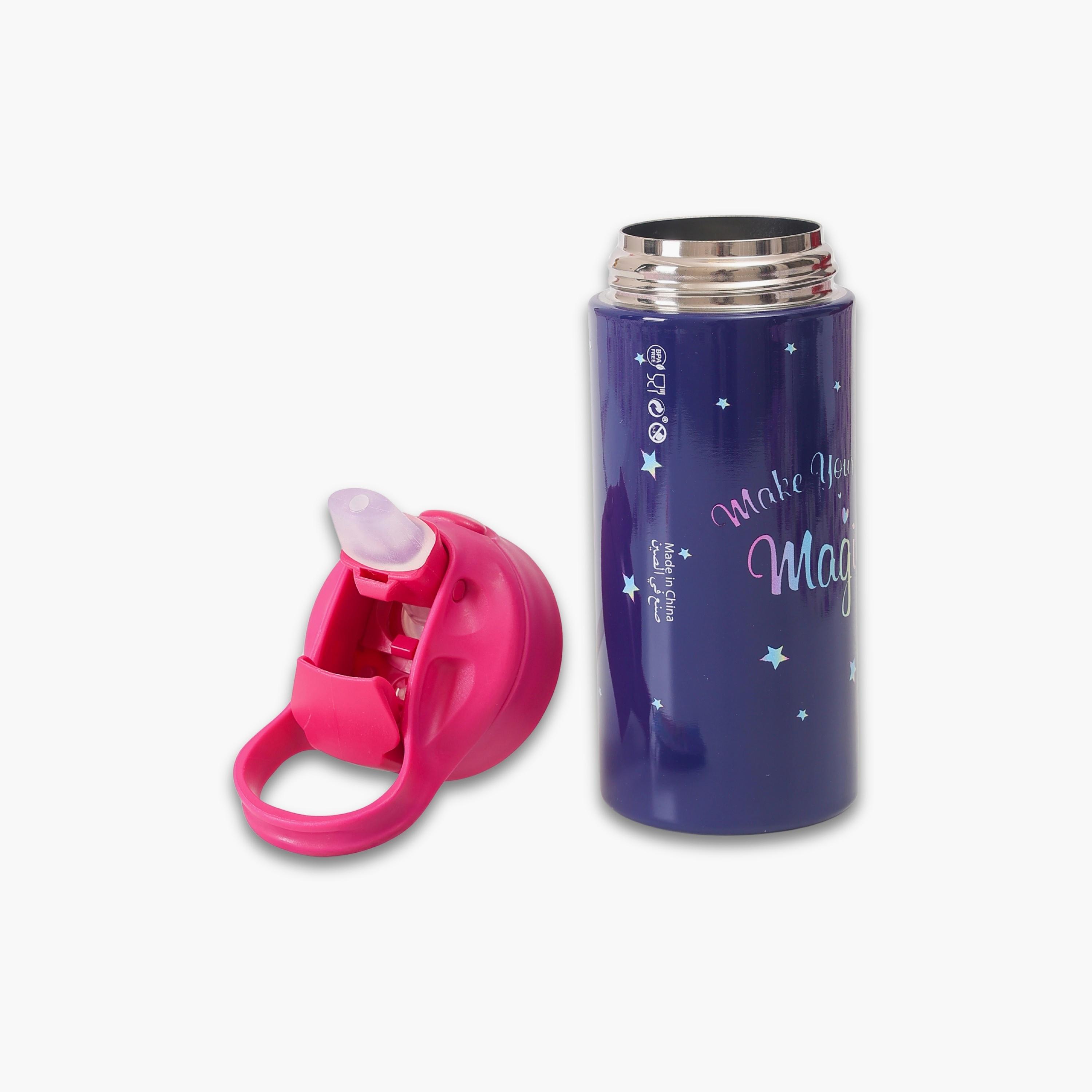 Nova Unicorn Printed BPA Free Water Bottle - 400ml - Blue-school-waterbottles-image-3