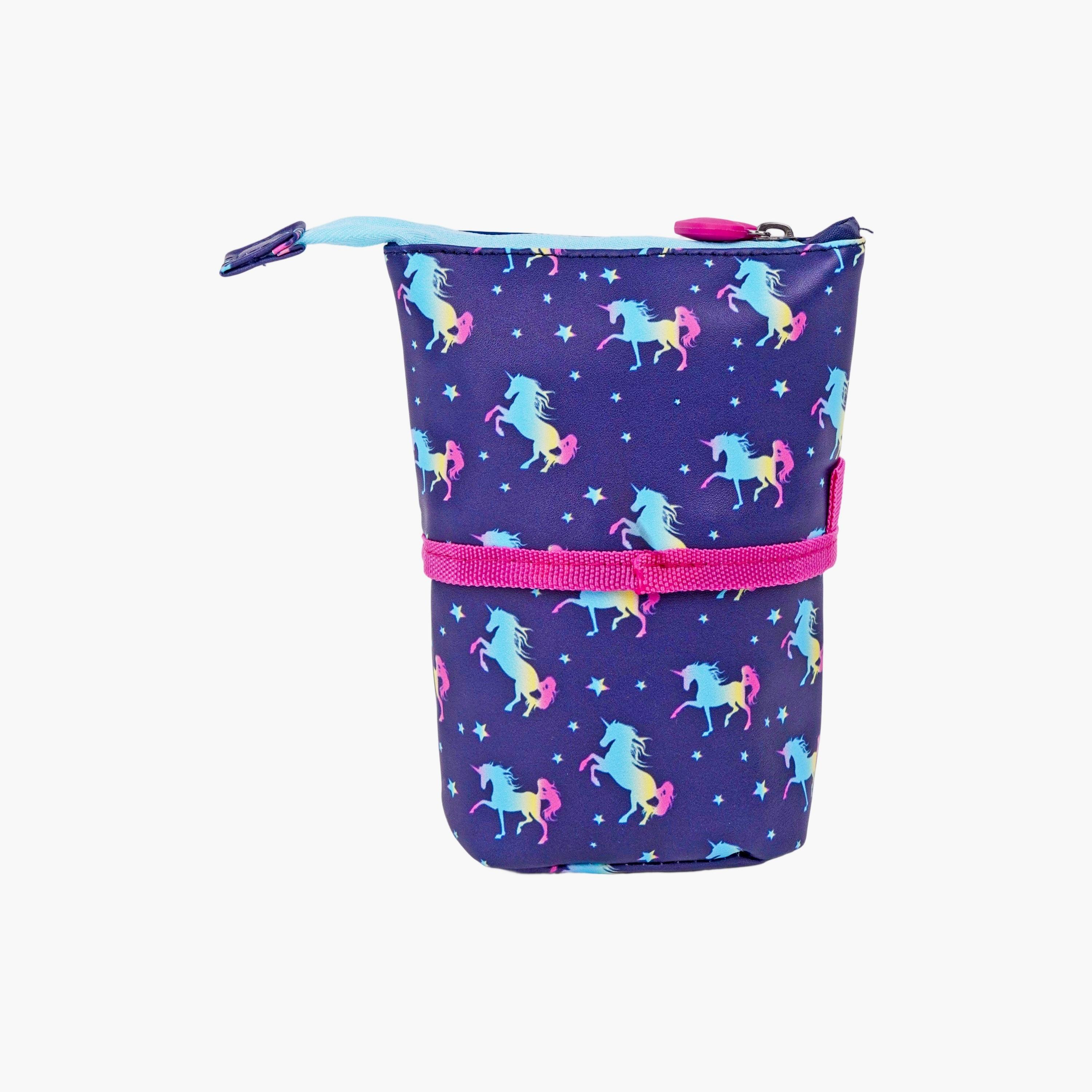 Nova Unicorn Printed Pencil Case - Blue-school-stationery-pencilcases-image-2