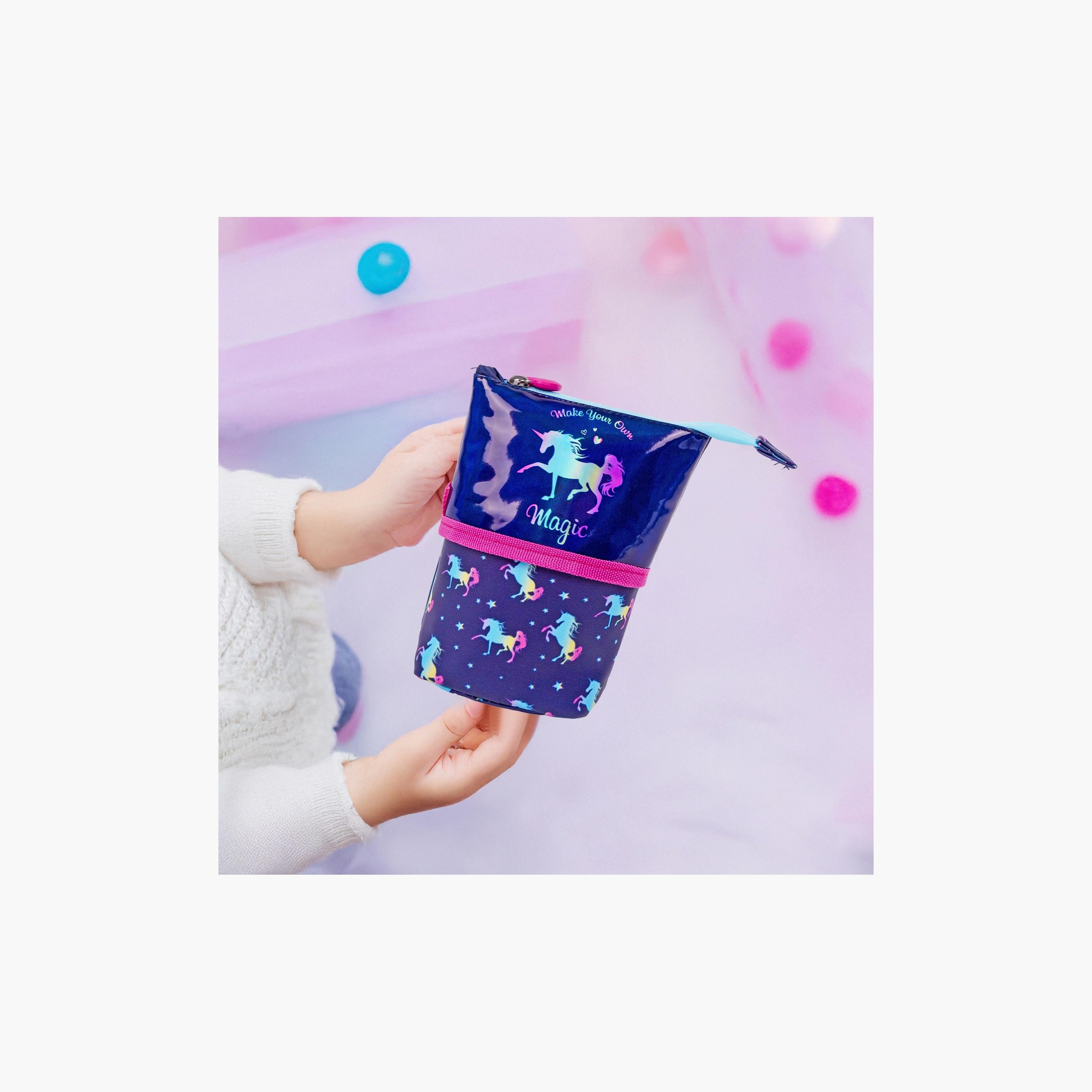 Nova Unicorn Printed Pencil Case - Blue-school-stationery-pencilcases-image-3