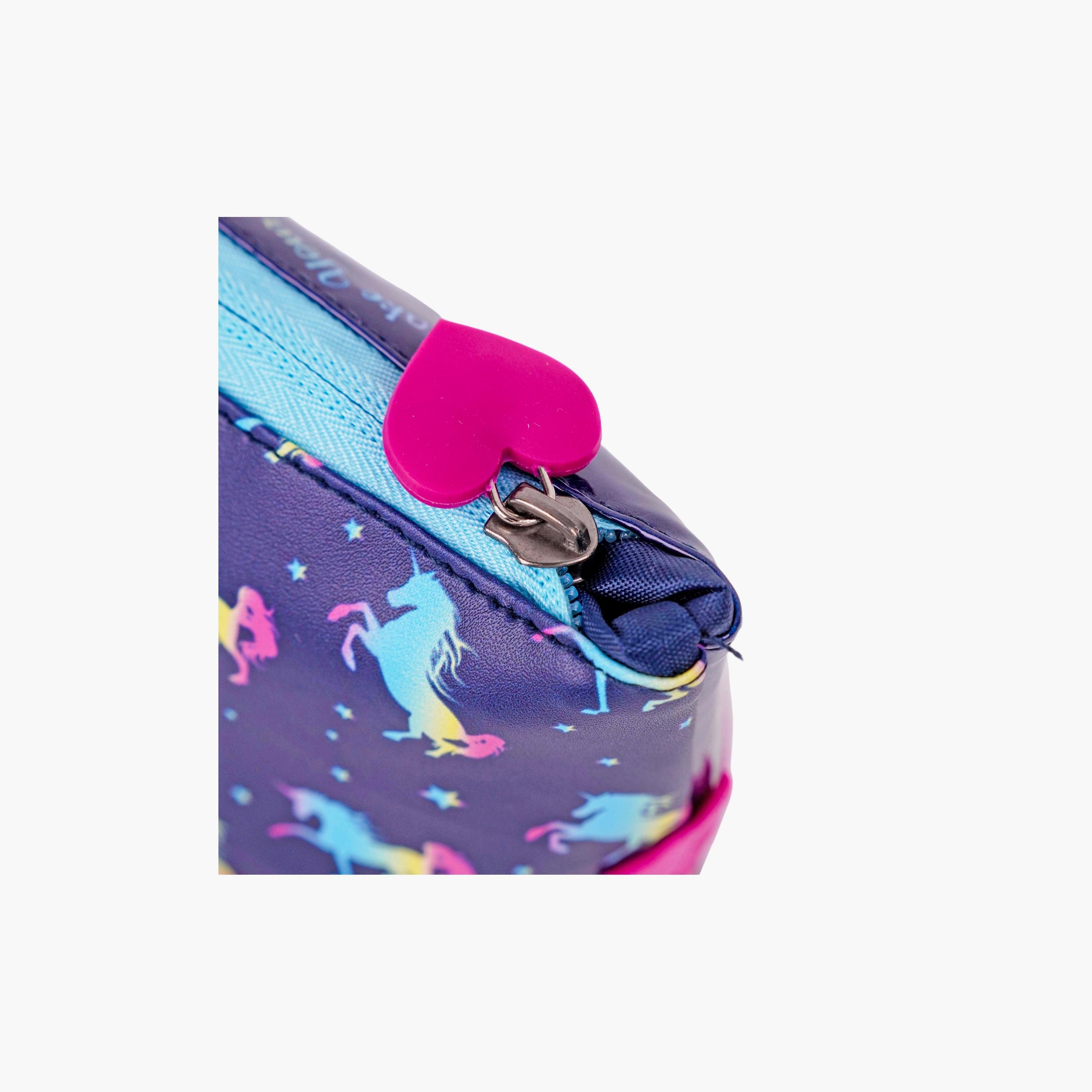 Nova Unicorn Printed Pencil Case - Blue-school-stationery-pencilcases-image-4