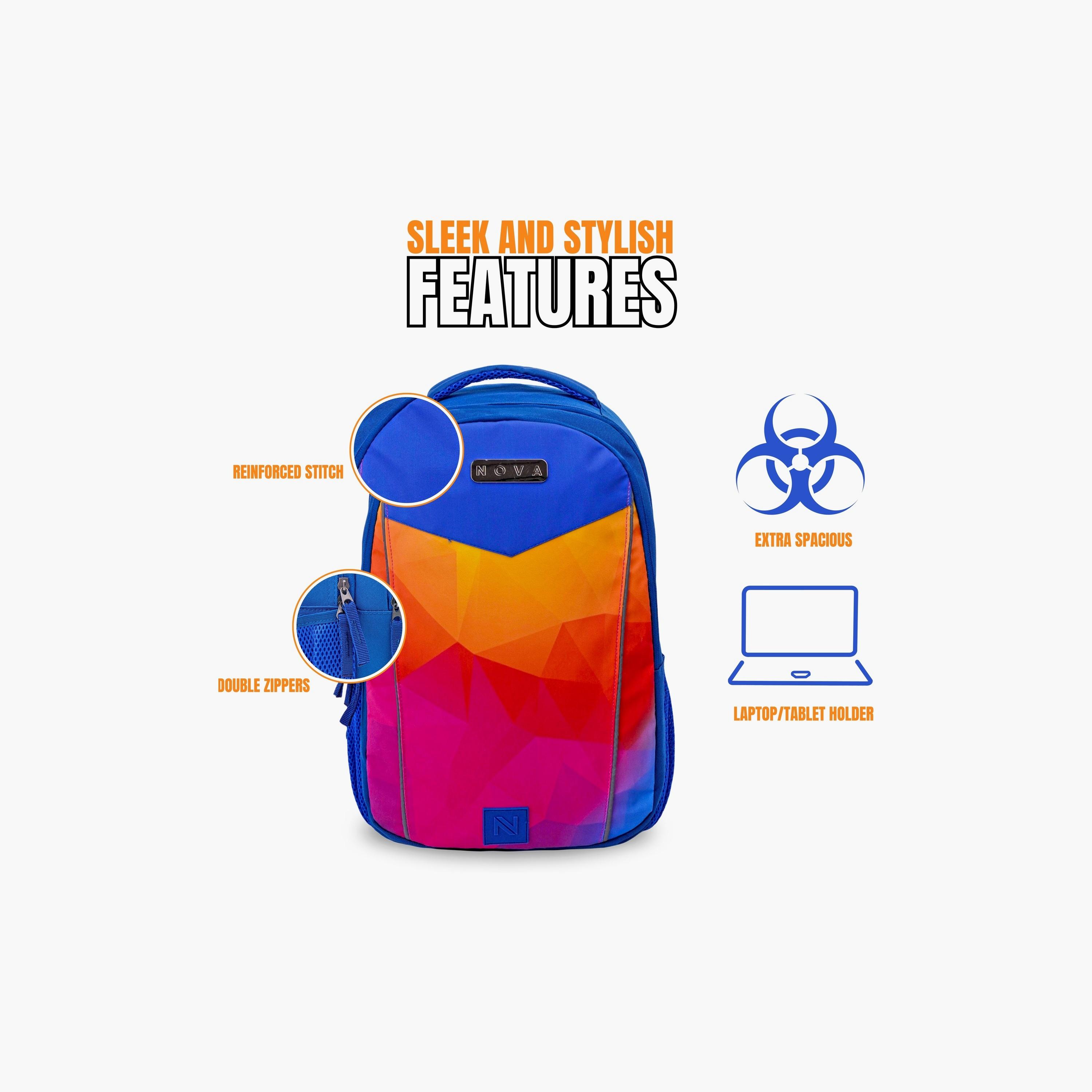 Trucare Printed Backpack - 18 inch - Blue-school-bagsandbackpacks-backpacks-image-4