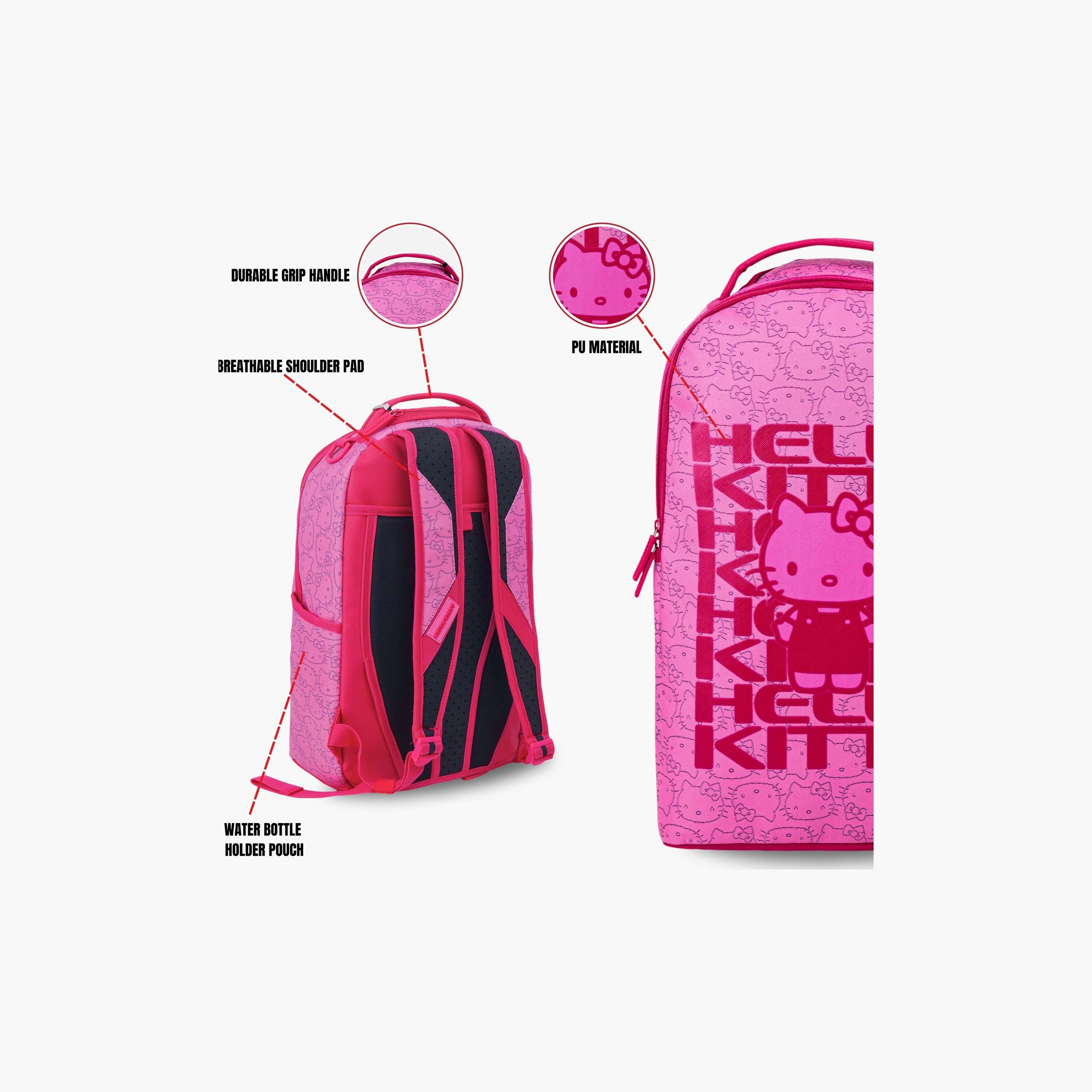 Sanrio Hello Kitty Printed Backpack - 18 inch - Pink-school-bagsandbackpacks-backpacks-image-5