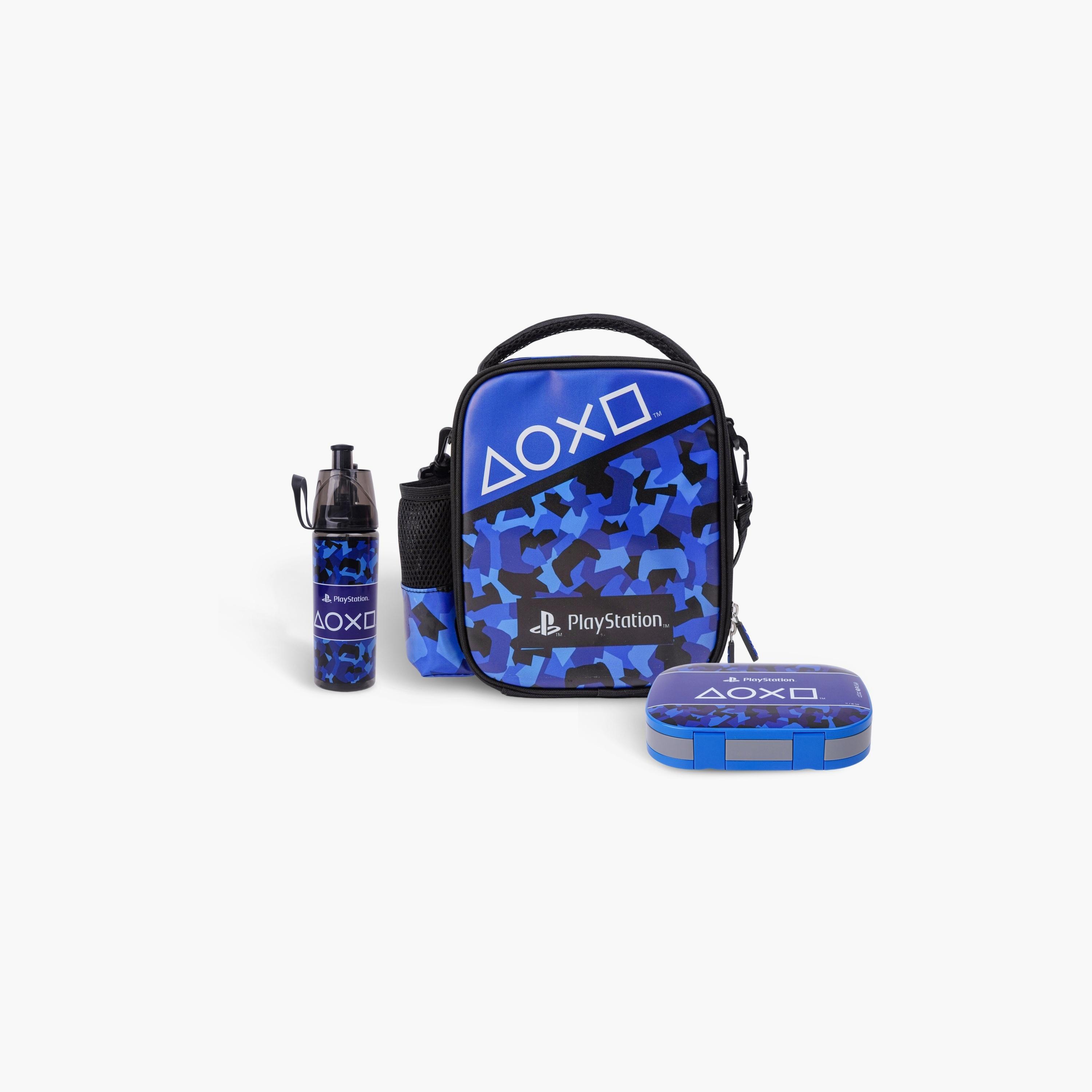 Sony 3-Piece Printed Lunch Bag with Lunch Box & Water Bottle - Blue-school-lunchessentials-lunchbags-image-1