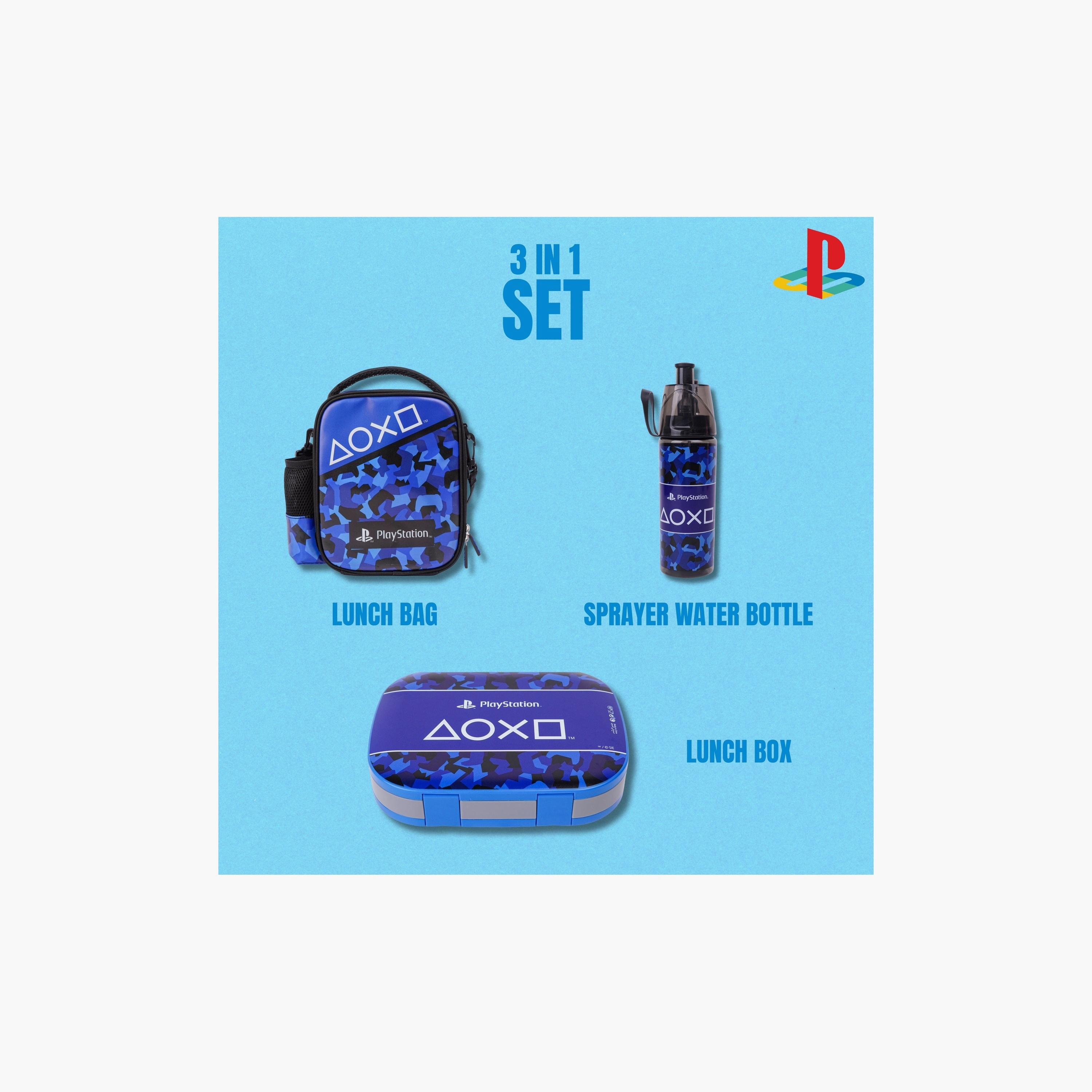 Sony 3-Piece Printed Lunch Bag with Lunch Box & Water Bottle - Blue-school-lunchessentials-lunchbags-image-3