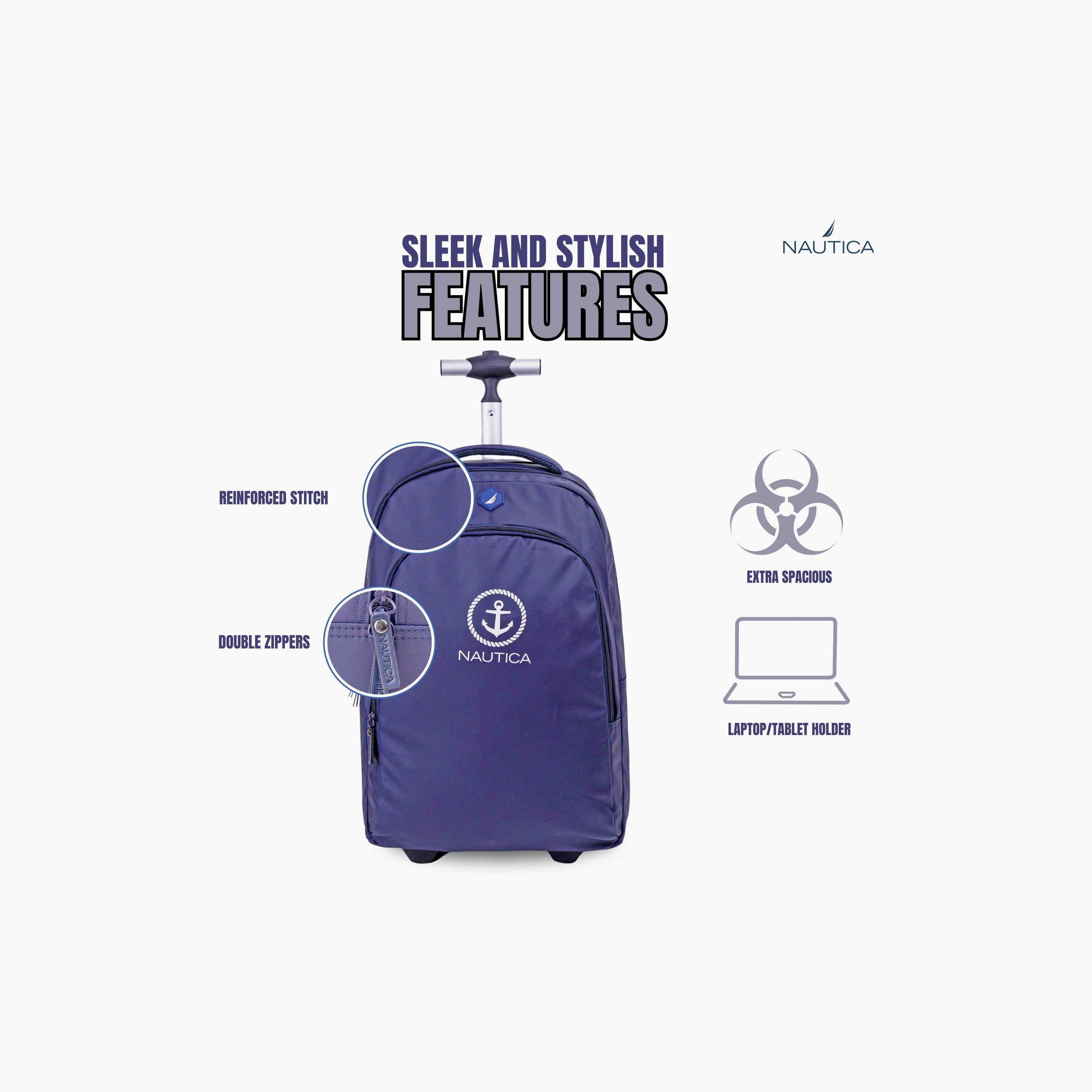 شنطة ترولي سادة من نوتيكا - 18 بوصة - أزرق-school-bagsandbackpacks-trolleybags-image-4