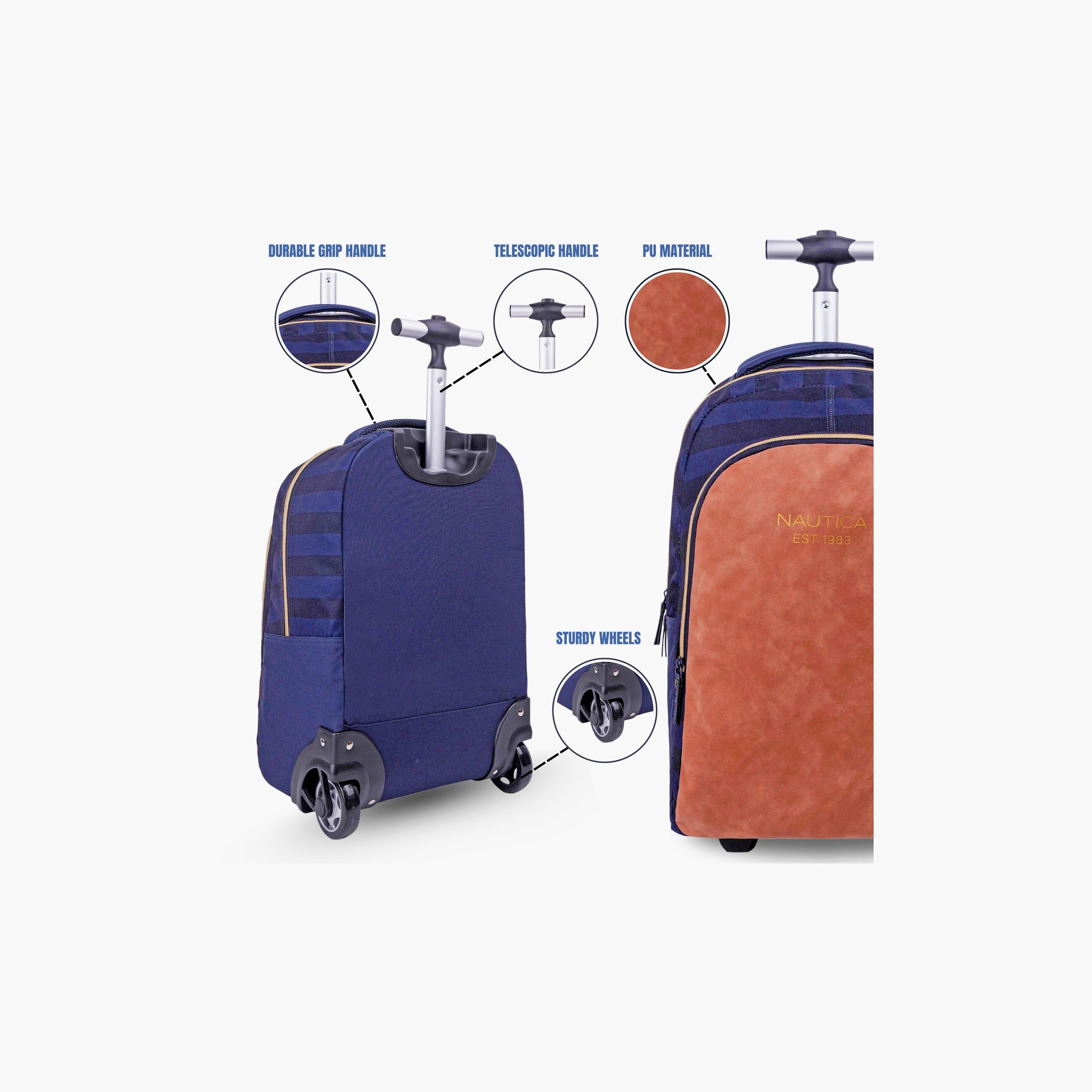 شنطة ترولي بألوان متداخلة من نوتيكا - 18 بوصة - متعدد الألوان-school-bagsandbackpacks-trolleybags-image-4