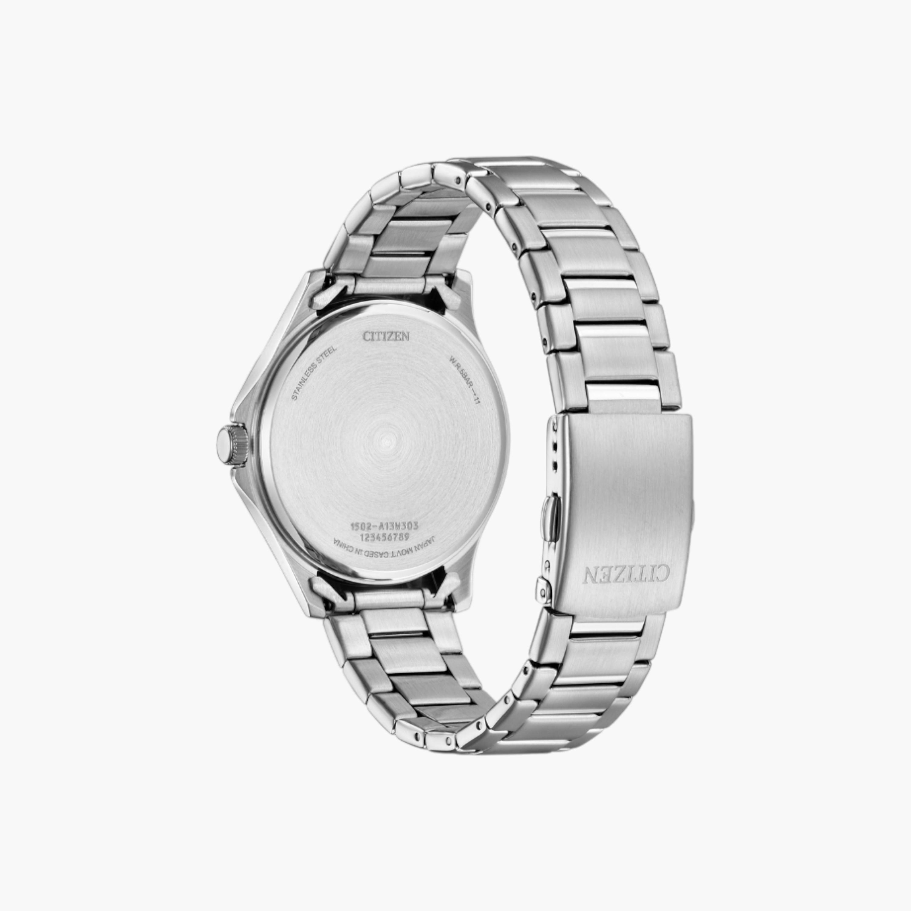 ساعة يد تناظرية بقرص أبيض وسوار من الستانلس ستيل من سيتزن-men-watchesandjewellery-watches-image-3