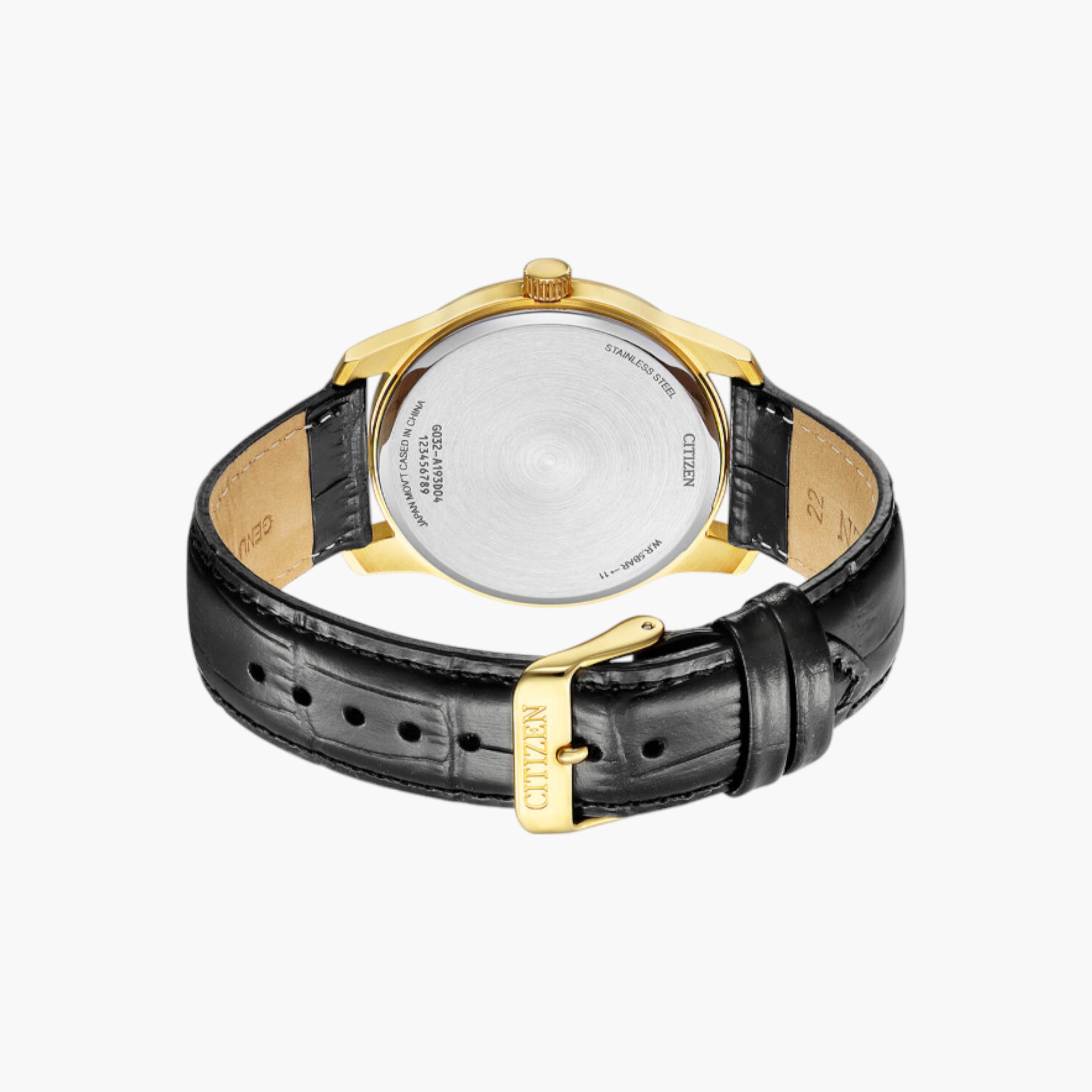 ساعة جلد مينا أسود أنالوج من سيتزن-men-watchesandjewellery-watches-image-2