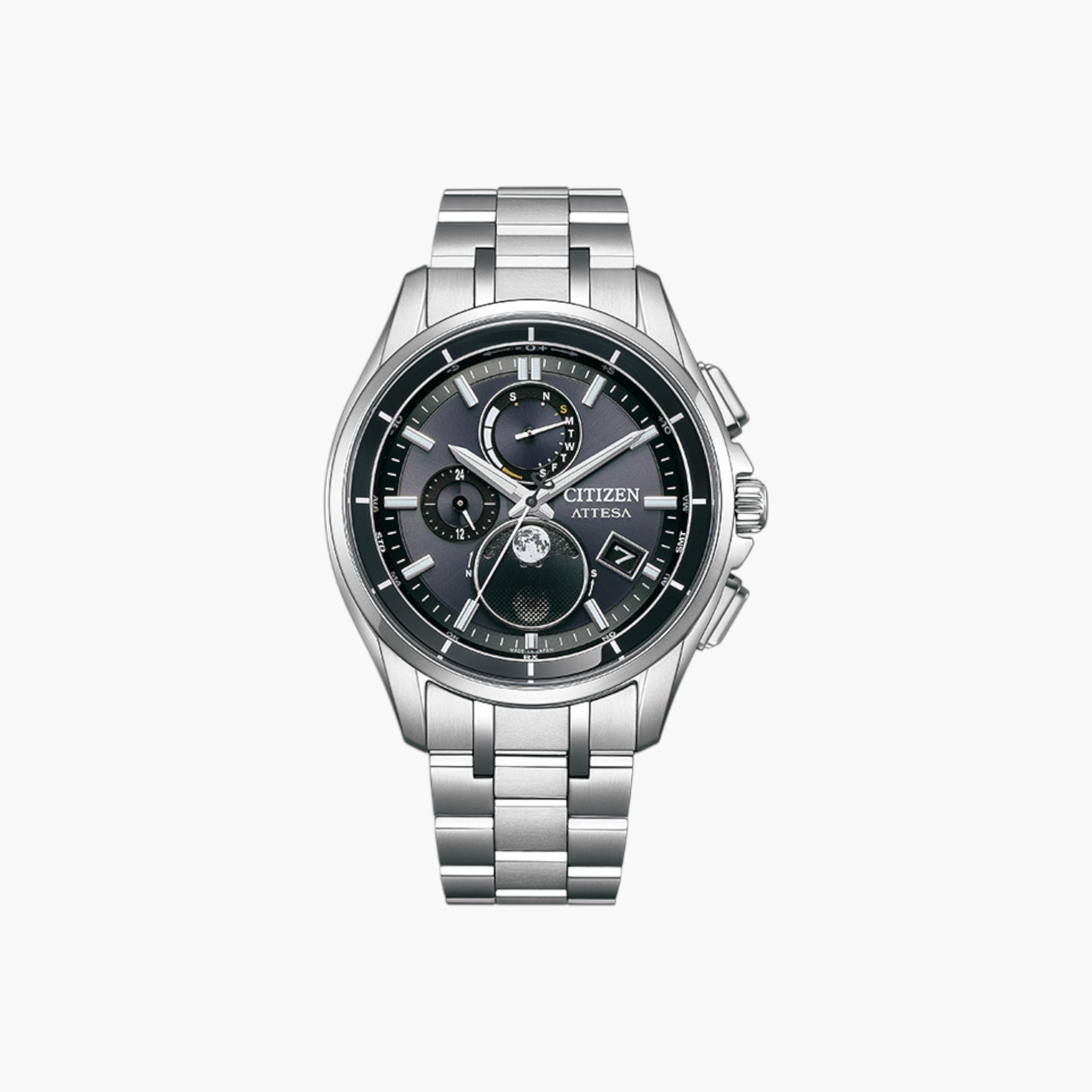 Citizen Eco-Drive Men's Silver Chronograph Wrist Watch BY1001-66E-men-watchesandjewellery-watches-image-1