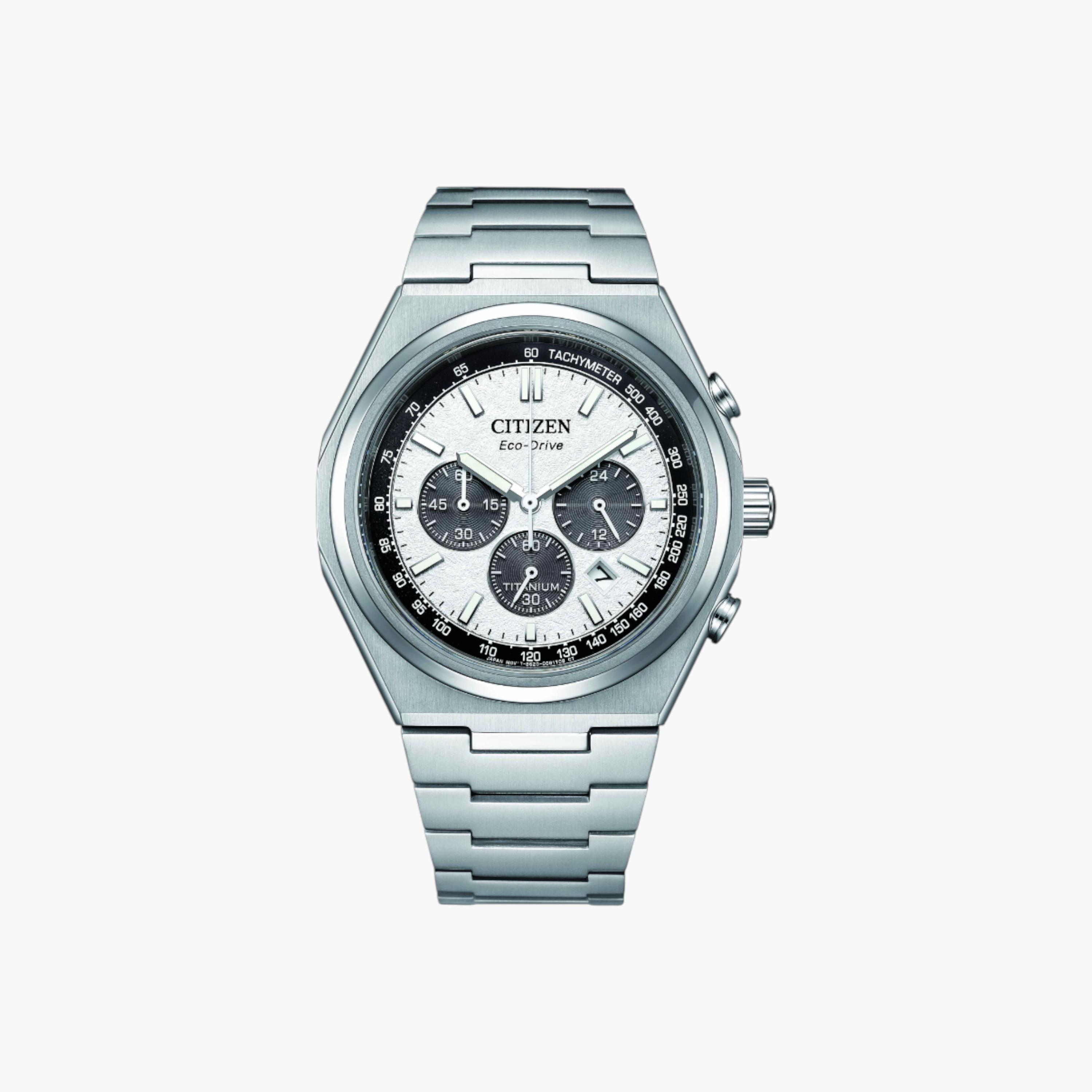Citizen Zenshin Women's Silver Chronograph Wrist Watch CA4610-85A-men-watchesandjewellery-watches-image-1