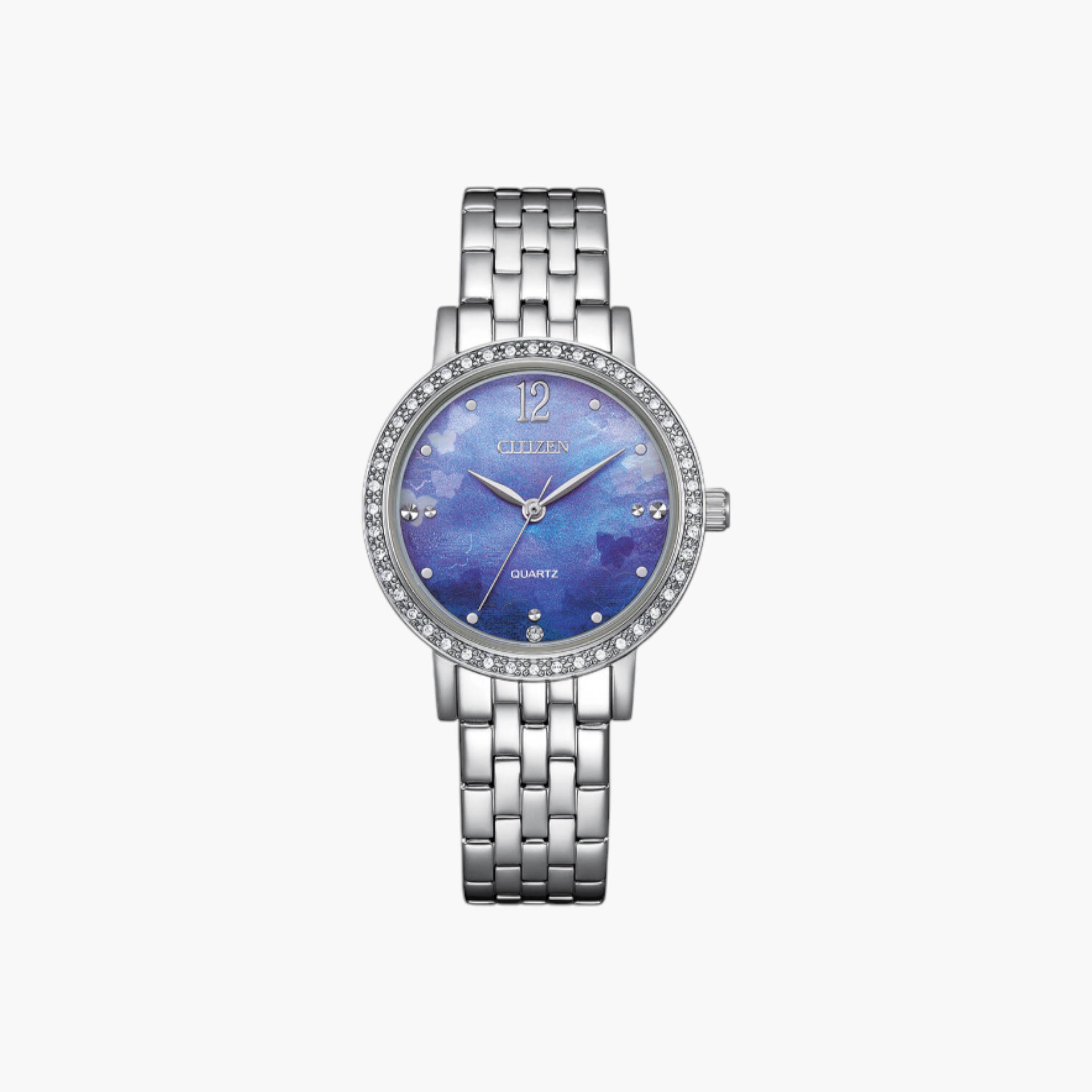 ساعة يد أنالوج فضية للنساء من سيتزن EL3100-55N-women-watchesandjewellery-watches-image-1