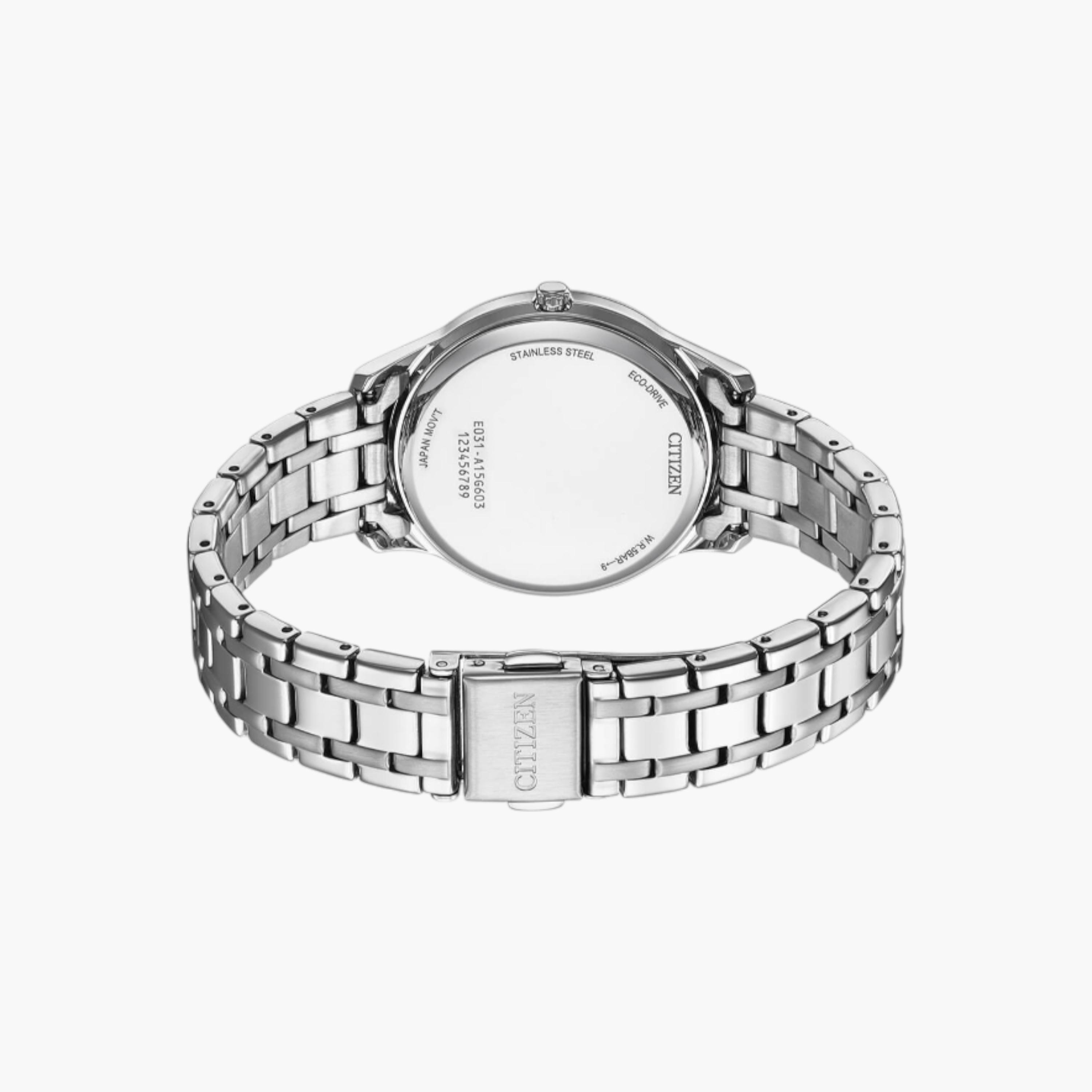 ساعة يد تناظرية بسوار فضي للنساء من سيتزين - EM0411-71X-women-watchesandjewellery-watches-image-2