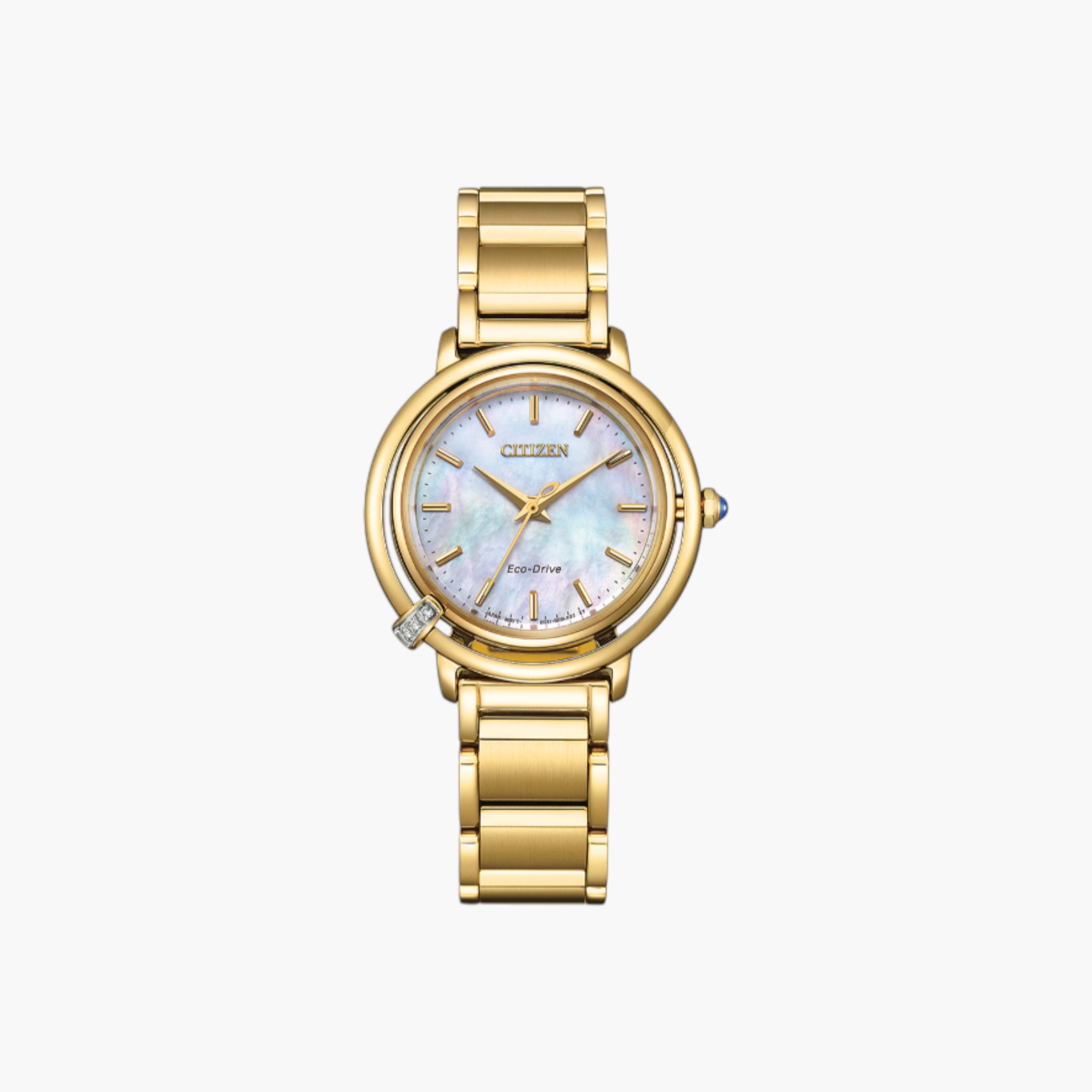 ساعة يد أنالوج ذهبية للنساء من سيتزن EM1092-64D-men-watchesandjewellery-watches-image-1