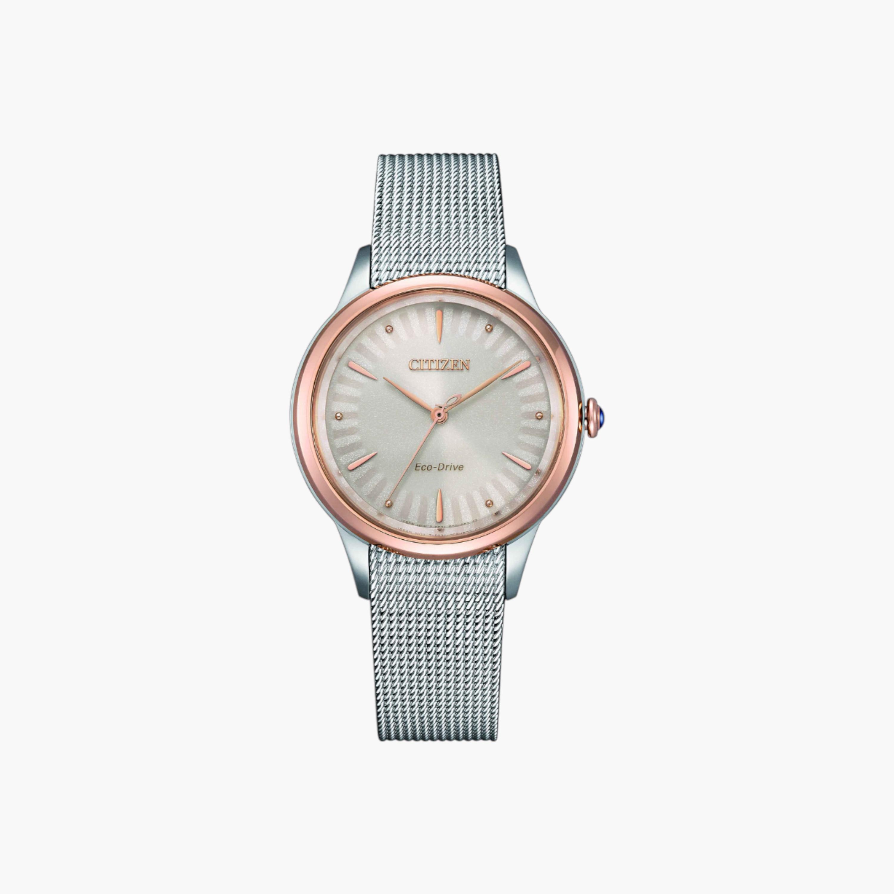 Citizen Women's Rose Gold Analog Wrist Watch EM1156-80X-men-watchesandjewellery-watches-image-1