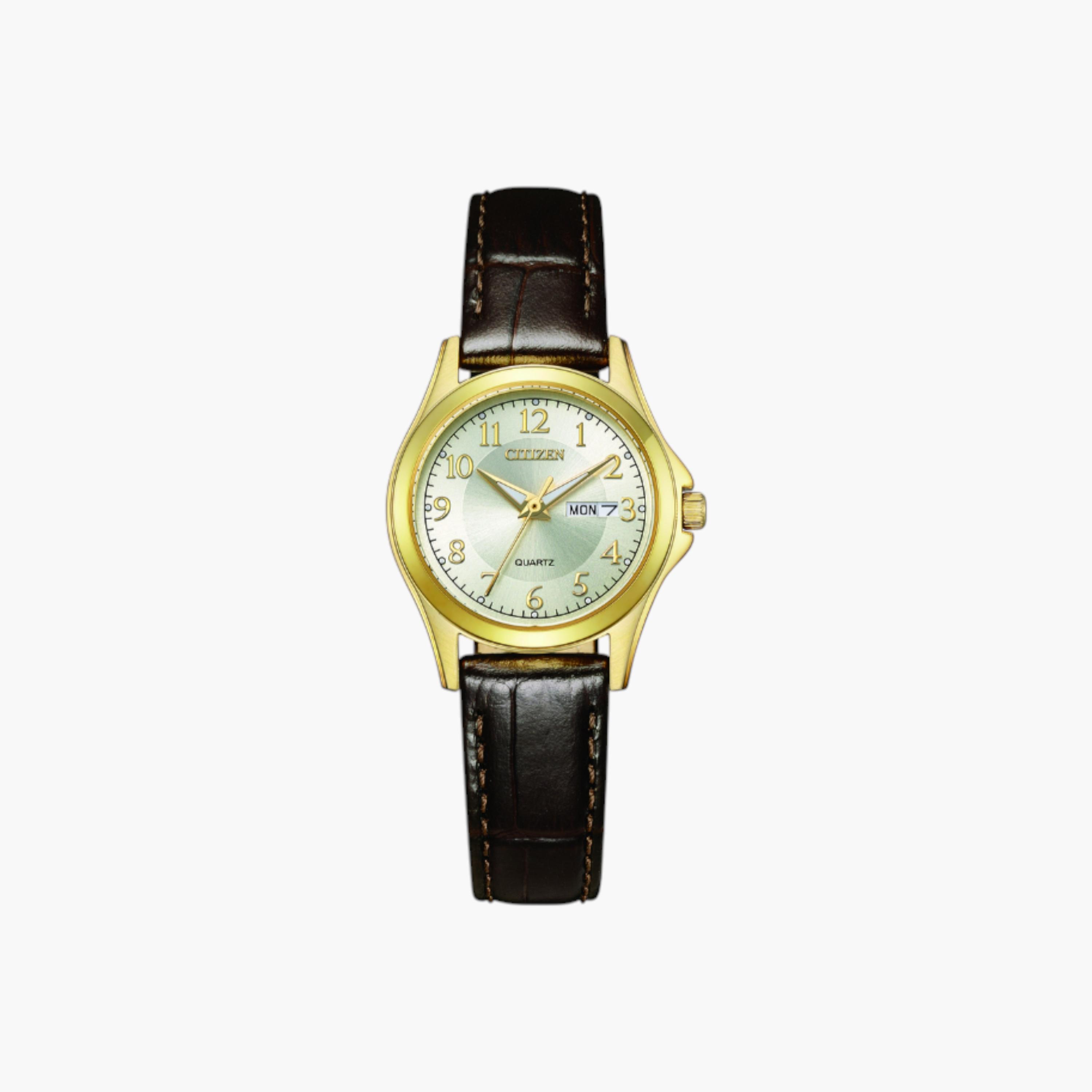 ساعة يد أوتوماتيك بنية كوارتز للنساء من سيتزن EQ0612-07A-women-watchesandjewellery-watches-image-1