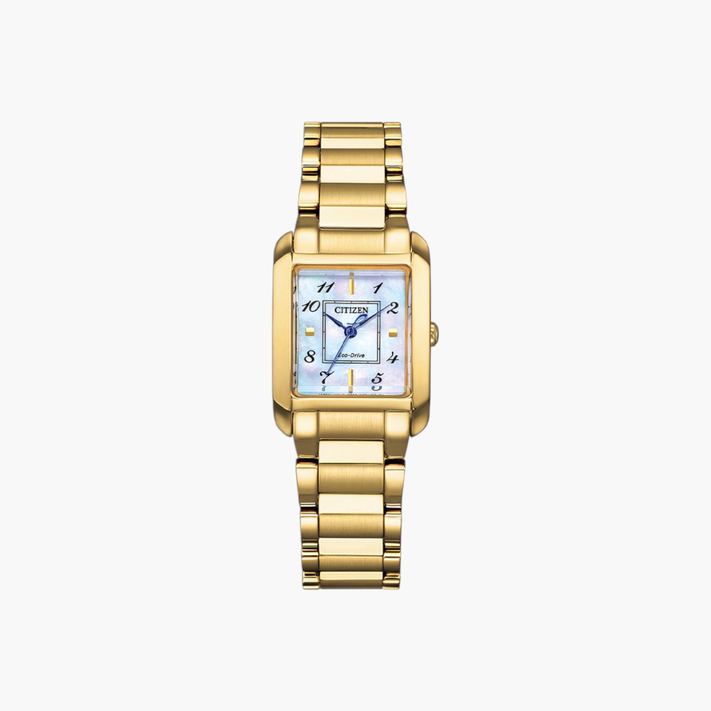 ساعة يد أنالوج بلون ذهبي للنساء من سيتزن EW5602-81D-men-watchesandjewellery-watches-image-1