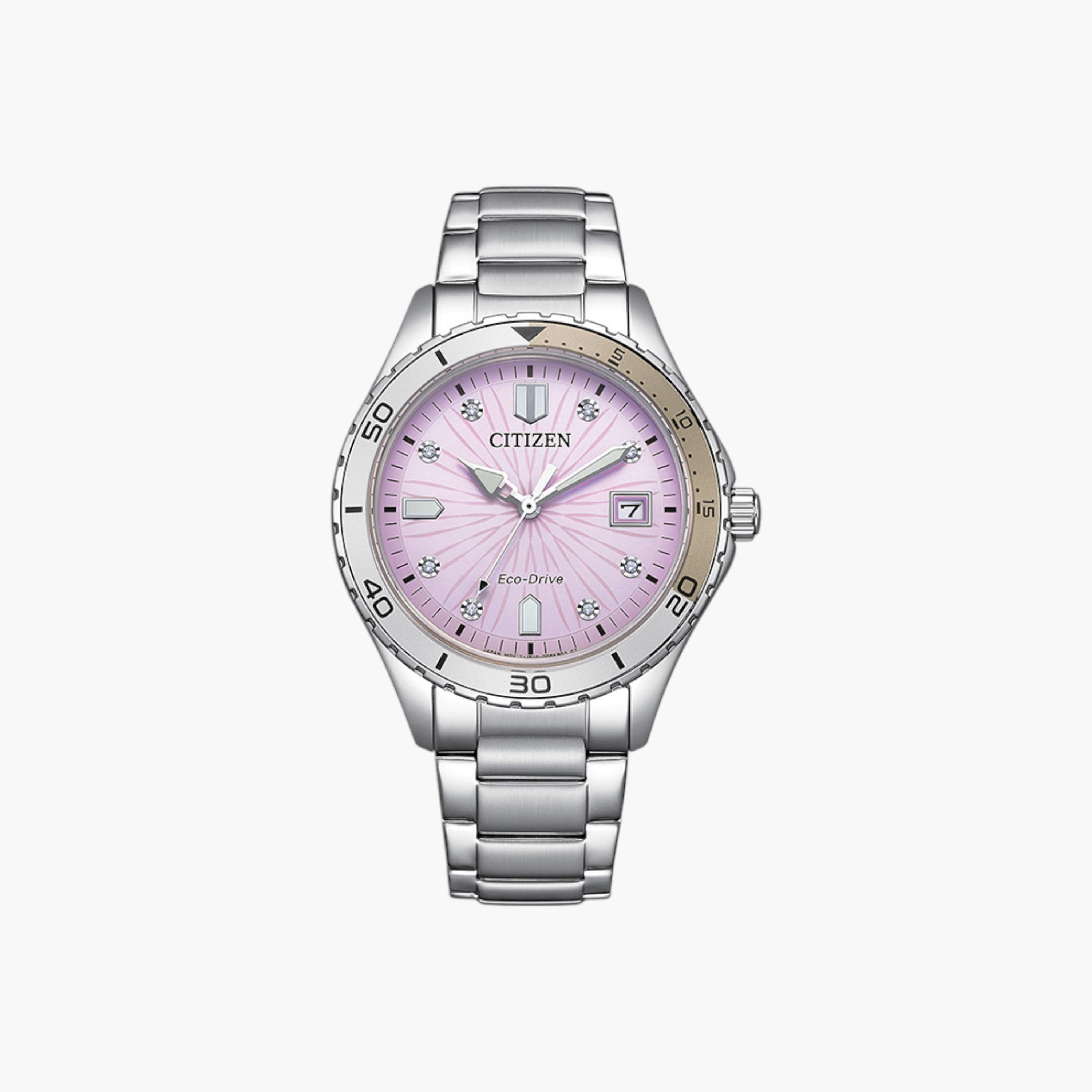 ساعة يد تناظرية باللون الفضي للنساء من سيتيزن - FE6170-88X-women-watchesandjewellery-watches-image-1