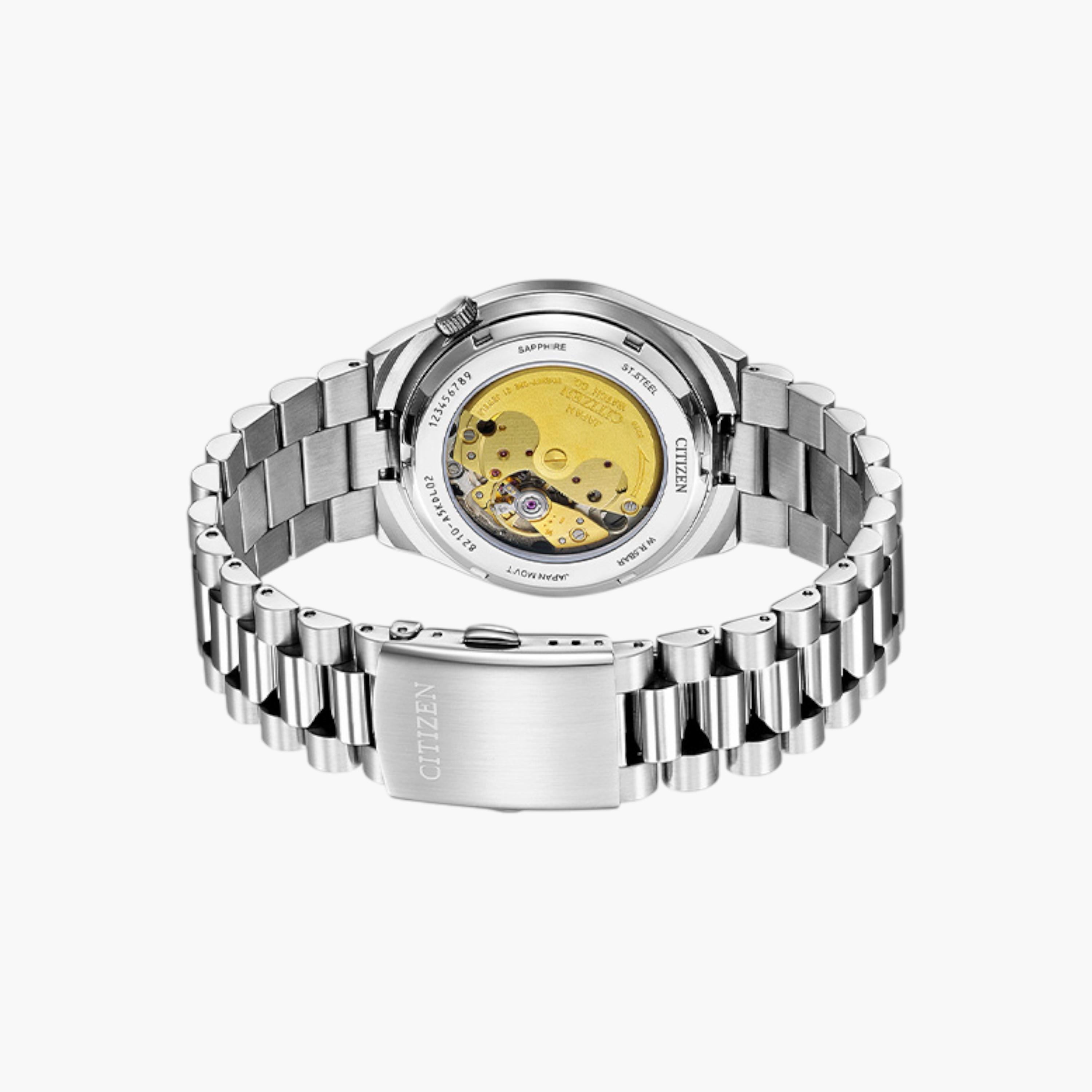 Citizen Automatic Yellow Dial Metal Watch-men-watchesandjewellery-watches-image-2