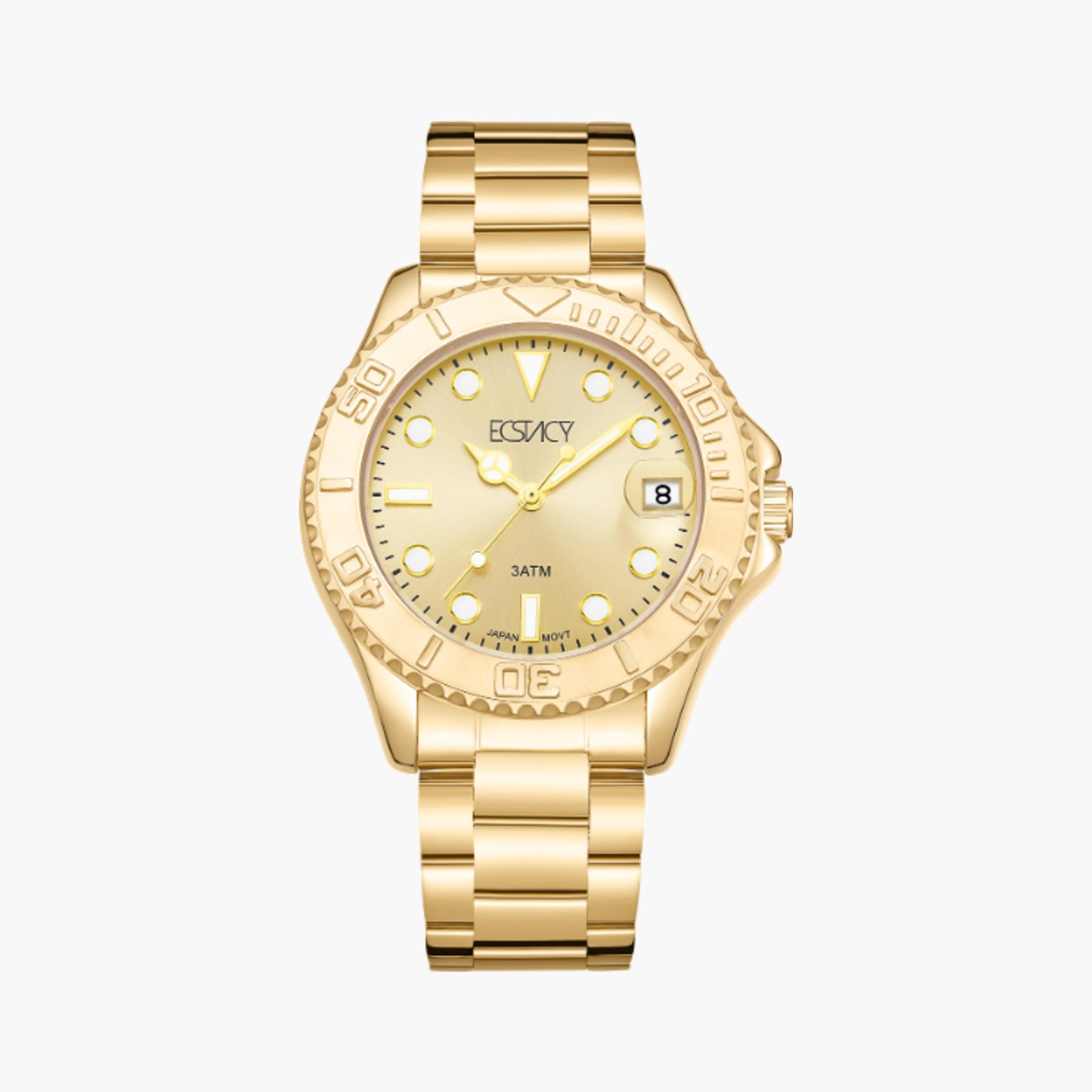 Ecstacy Women Gold Analog Wristwatch - E23512-GBGC-women-watchesandjewellery-watches-image-1