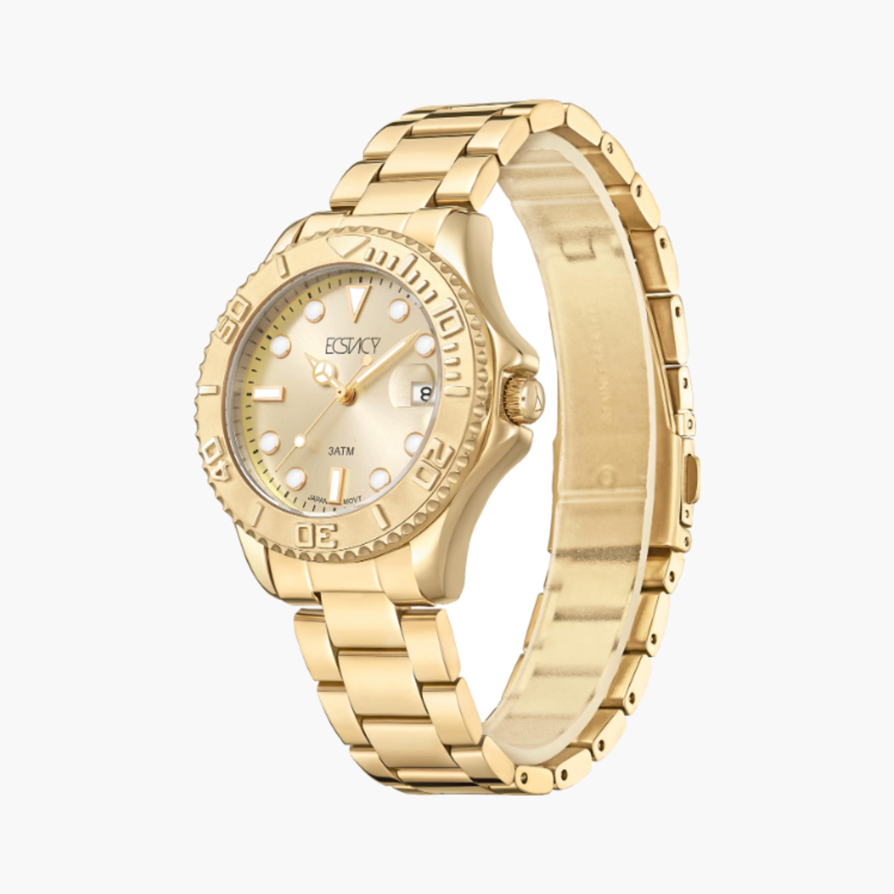 Ecstacy Women Gold Analog Wristwatch - E23512-GBGC-women-watchesandjewellery-watches-image-2