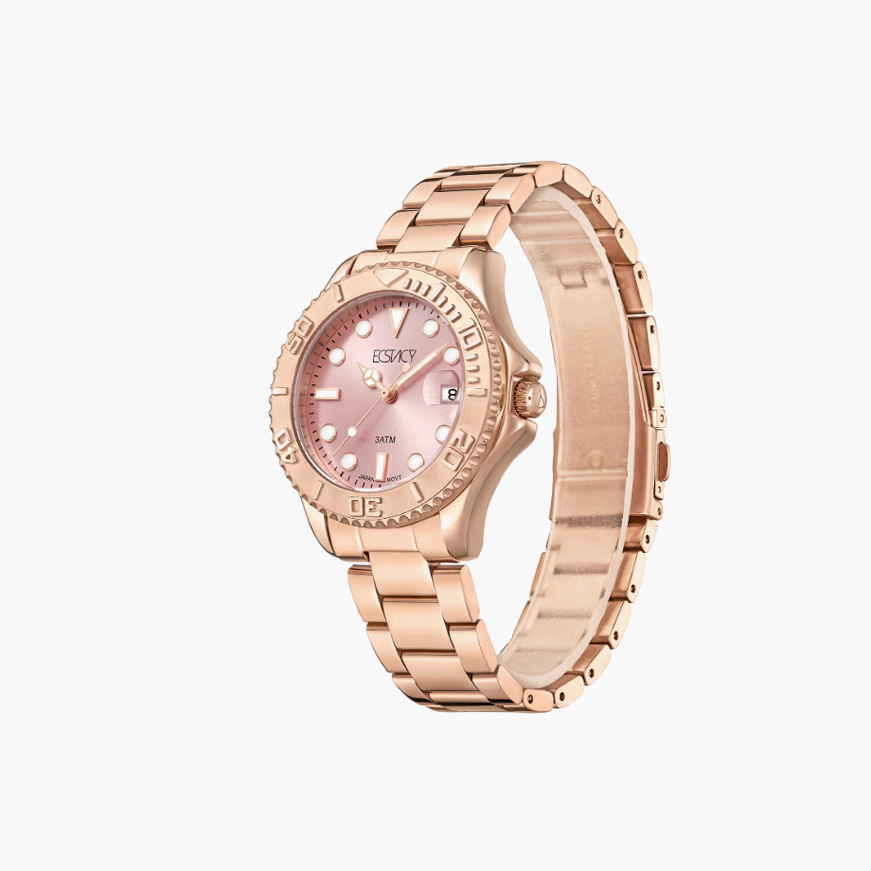 Ecstacy Womens Rose Gold Analog Wrist Watch E23512-RBKP-women-watchesandjewellery-watches-image-2