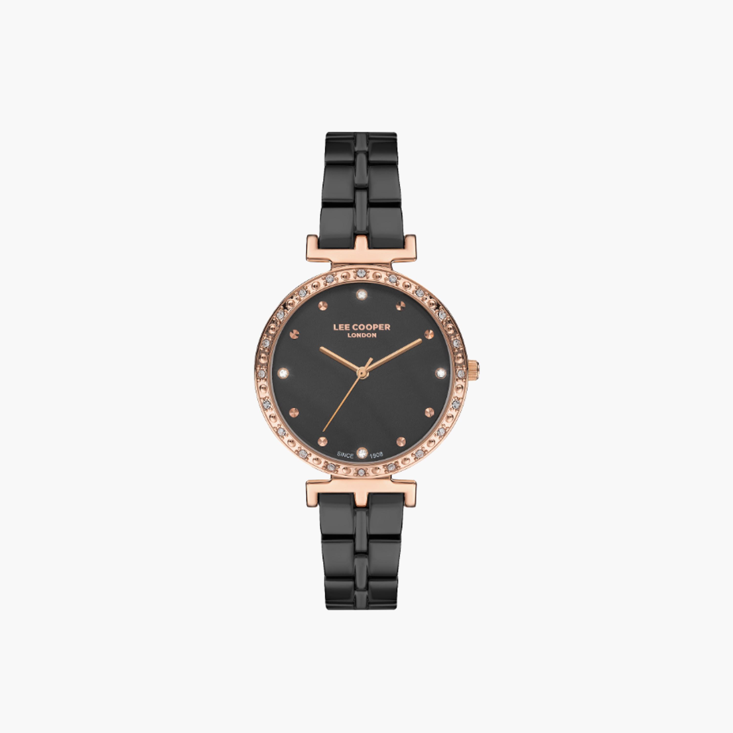 ساعة يد تناظرية سوداء للنساء من لي كوبر - LC07230.450-women-watchesandjewellery-watches-image-1