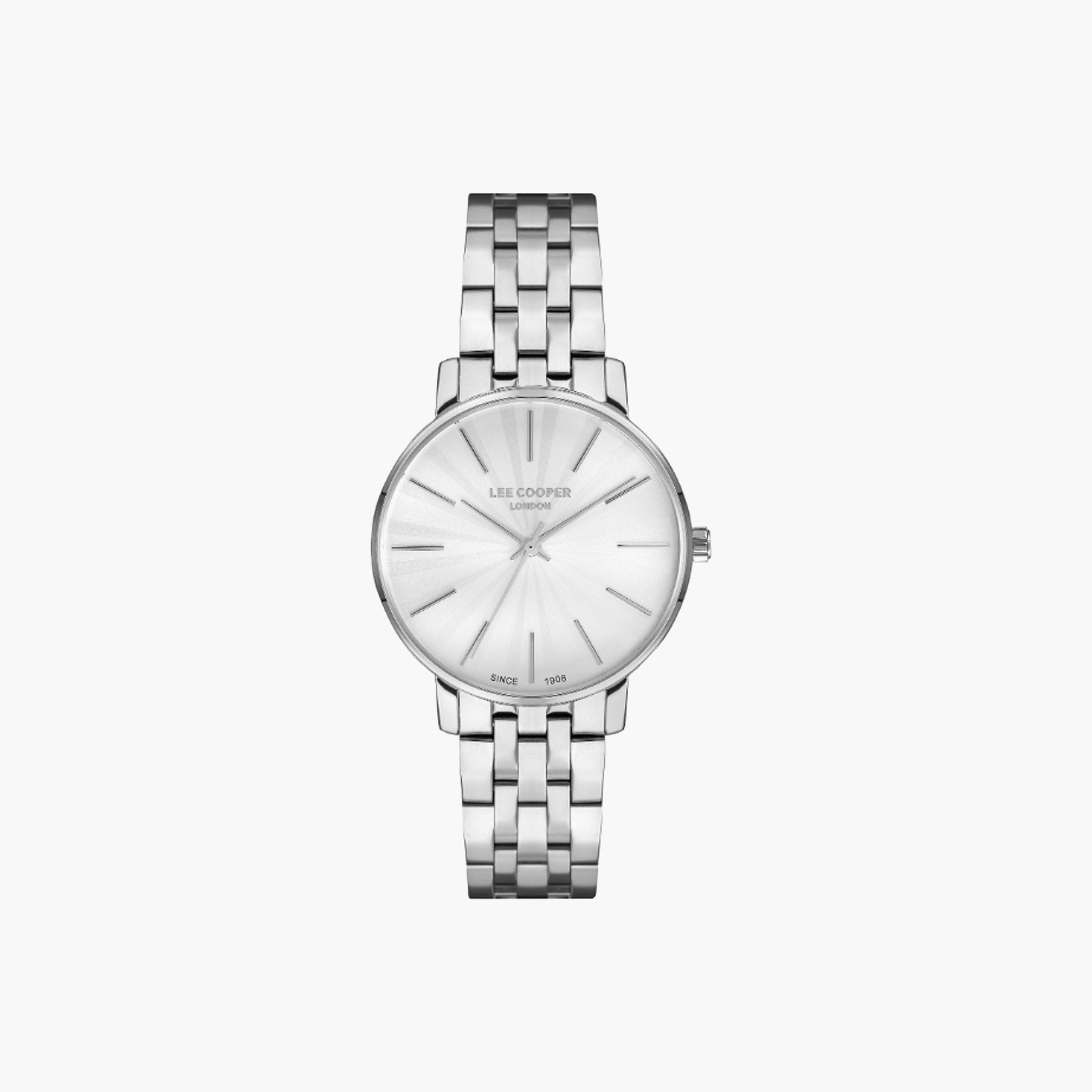 ساعة يد تناظرية فضية للنساء من لي كوبر - LC07338.330-women-watchesandjewellery-watches-image-1