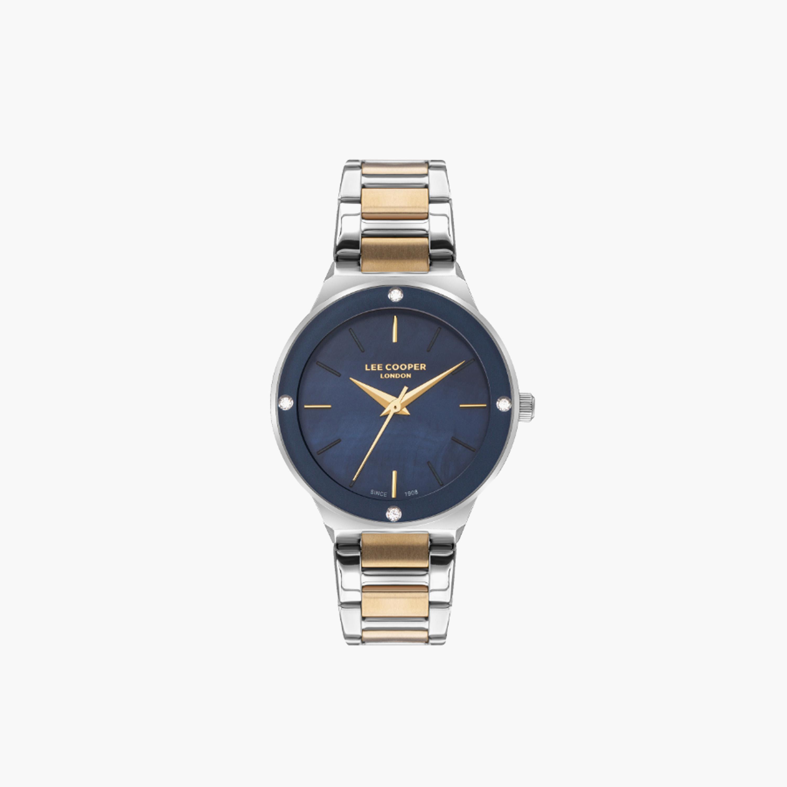 ساعة يد تناظرية فضية للنساء من لي كوبر - LC07480.290-women-watchesandjewellery-watches-image-1