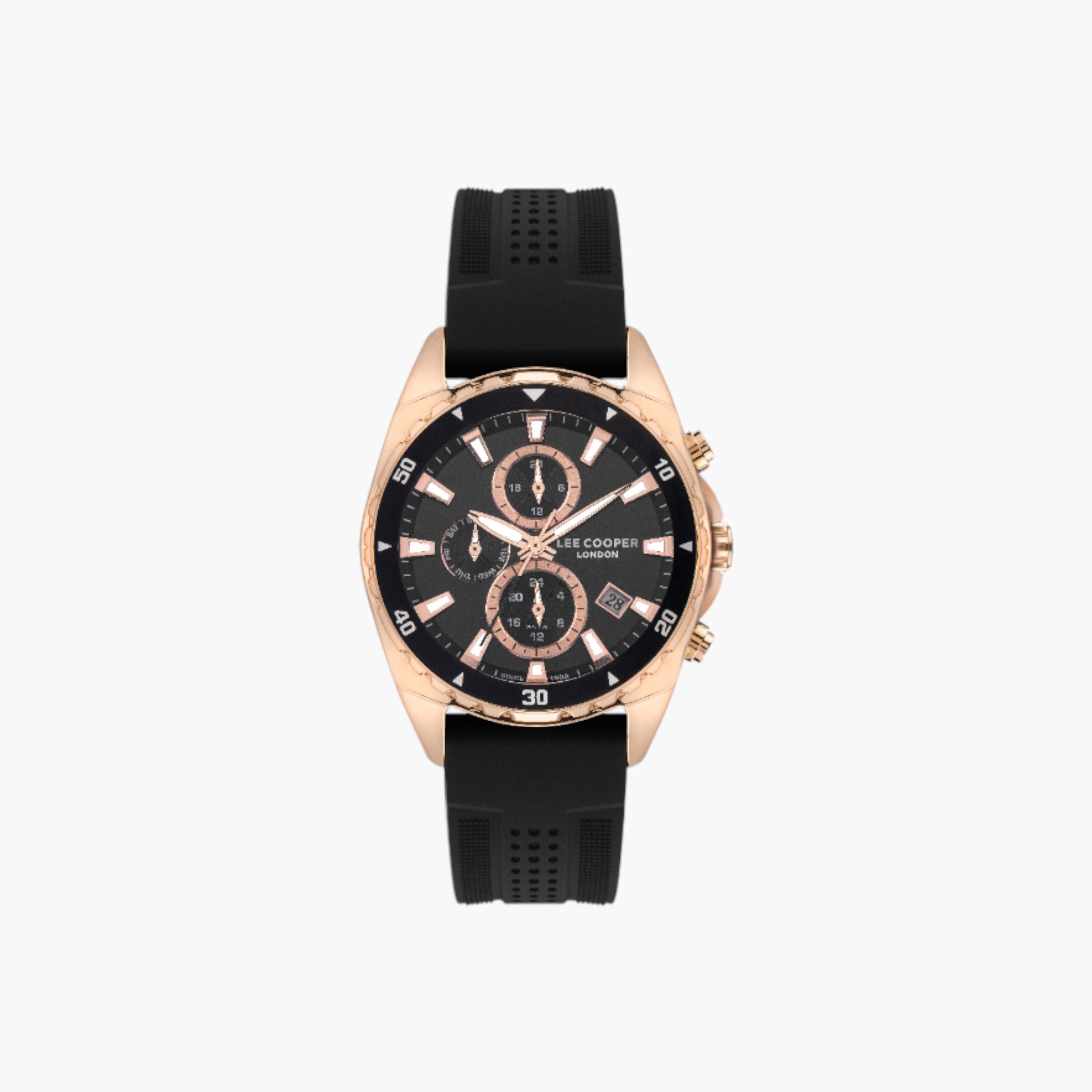Lee Cooper Analog Black Dial Silicone Wrist Watch-men-watchesandjewellery-watches-image-1