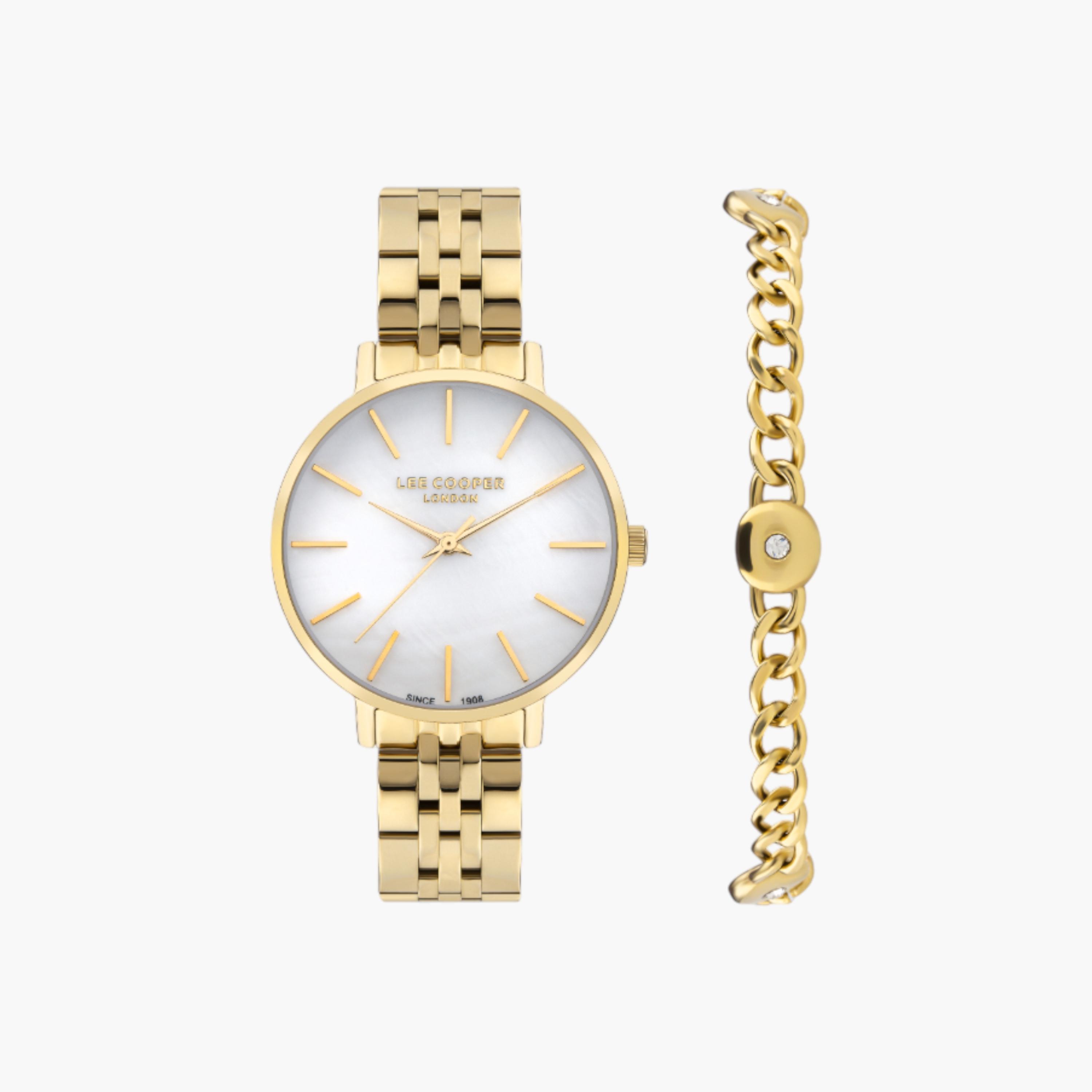 ساعة يد أنالوج بلون ذهبي للنساء من لي كوبر LC07857.120-women-watchesandjewellery-watches-image-1