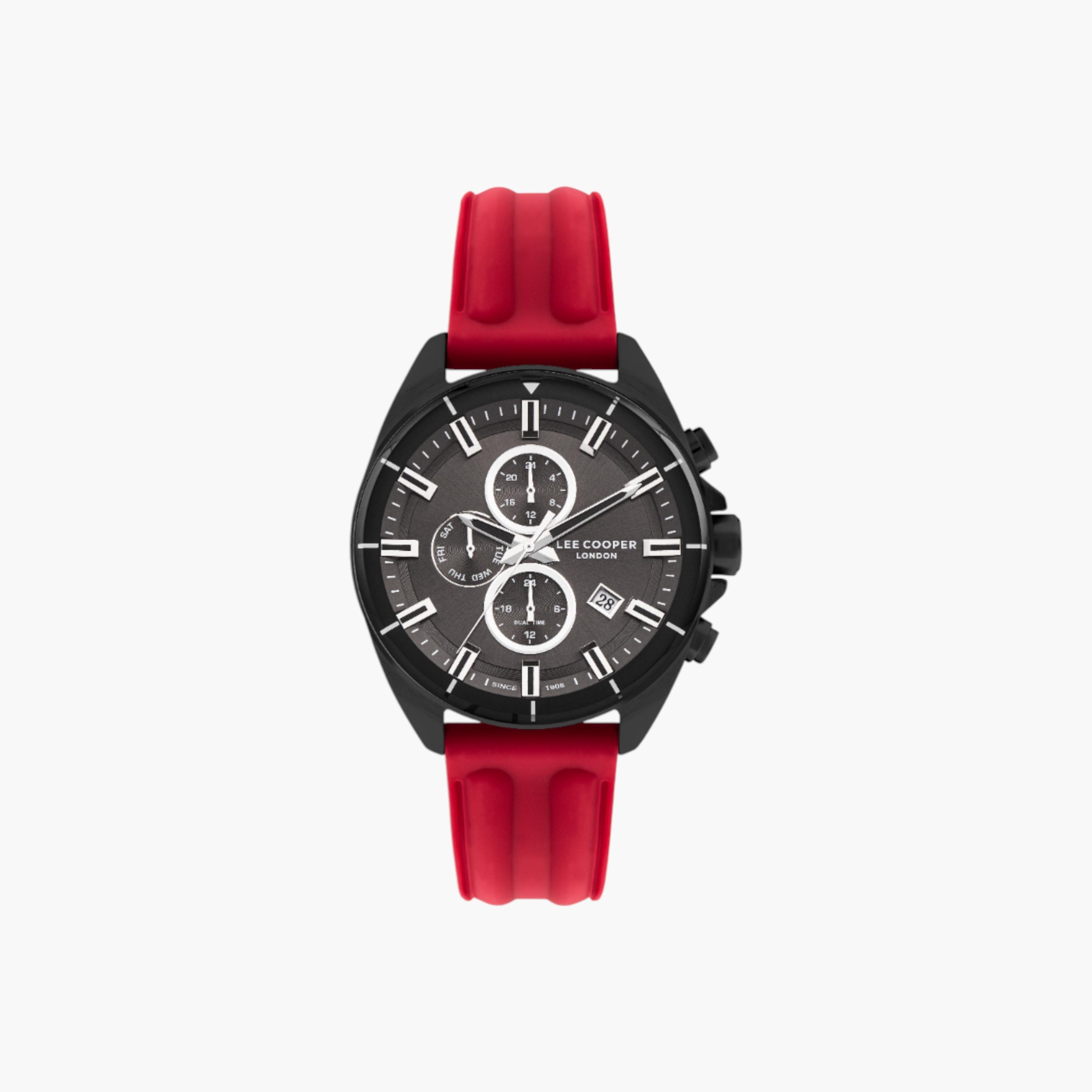 Lee Cooper Chronograph Grey Silicone Watch-men-watchesandjewellery-watches-image-1