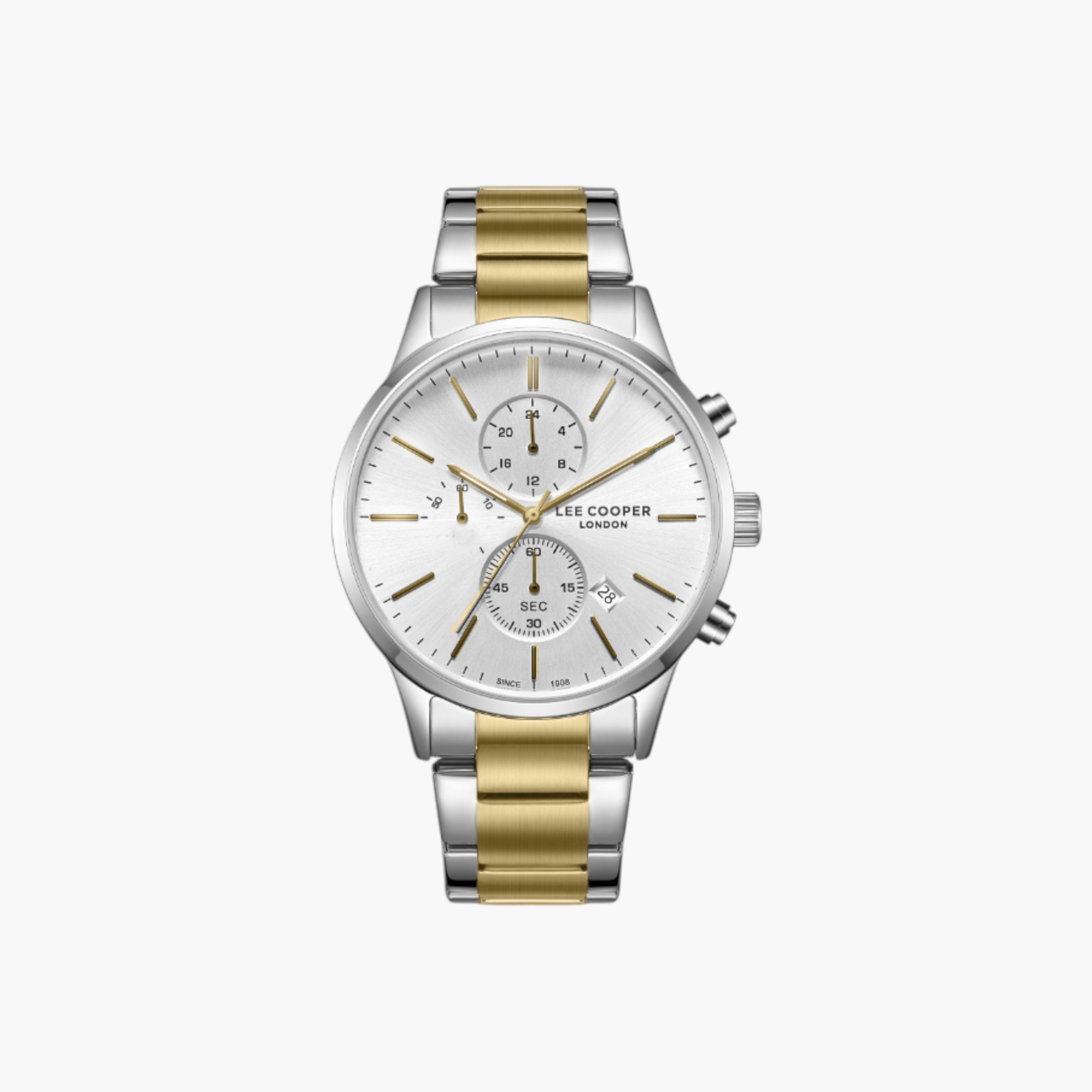 ساعة معدن أنالوج مينا فضي من لي كوبر-men-watchesandjewellery-watches-image-1