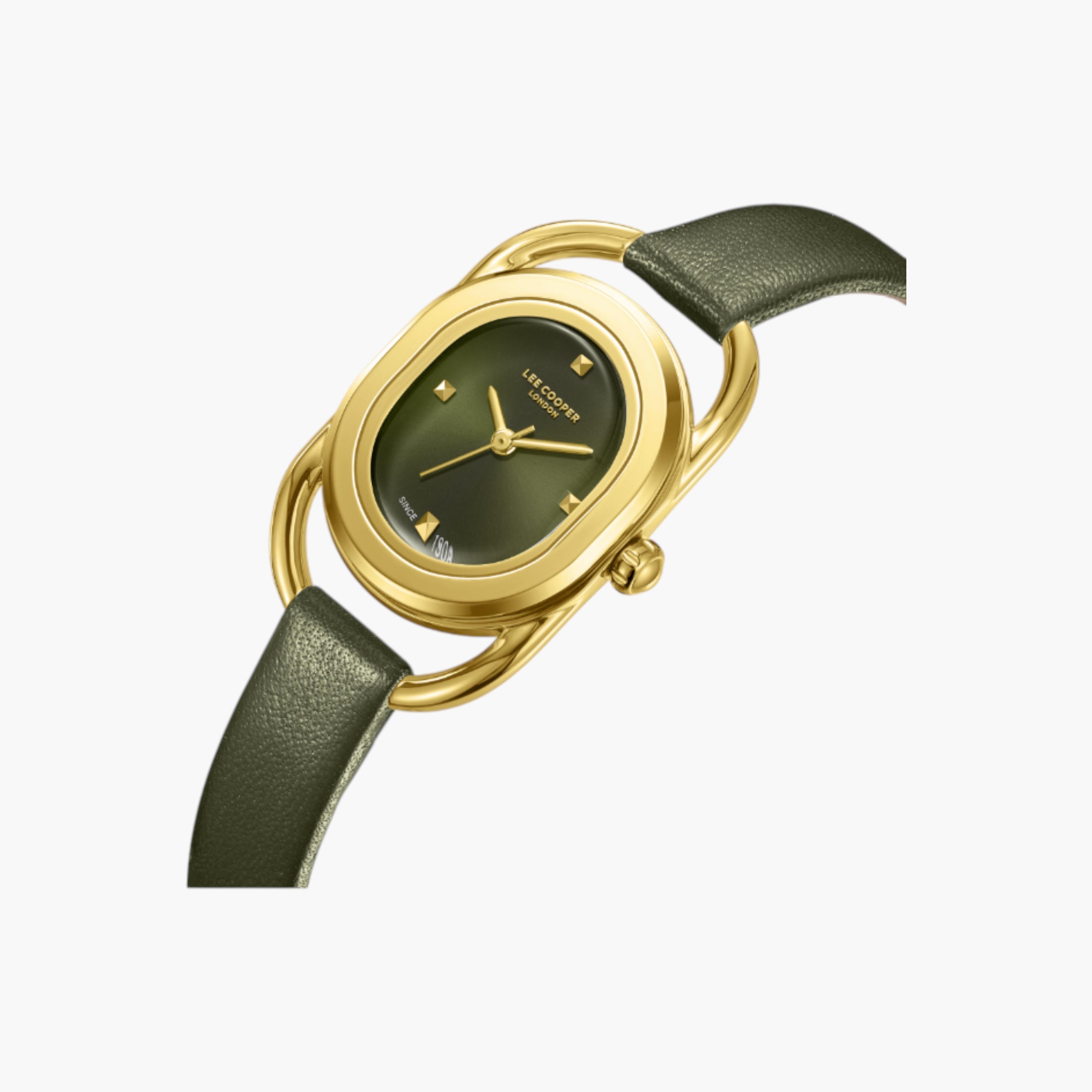 ساعة يد أنالوج بلون أخضر للنساء من لي كوبر LC08055.177-women-watchesandjewellery-watches-image-2