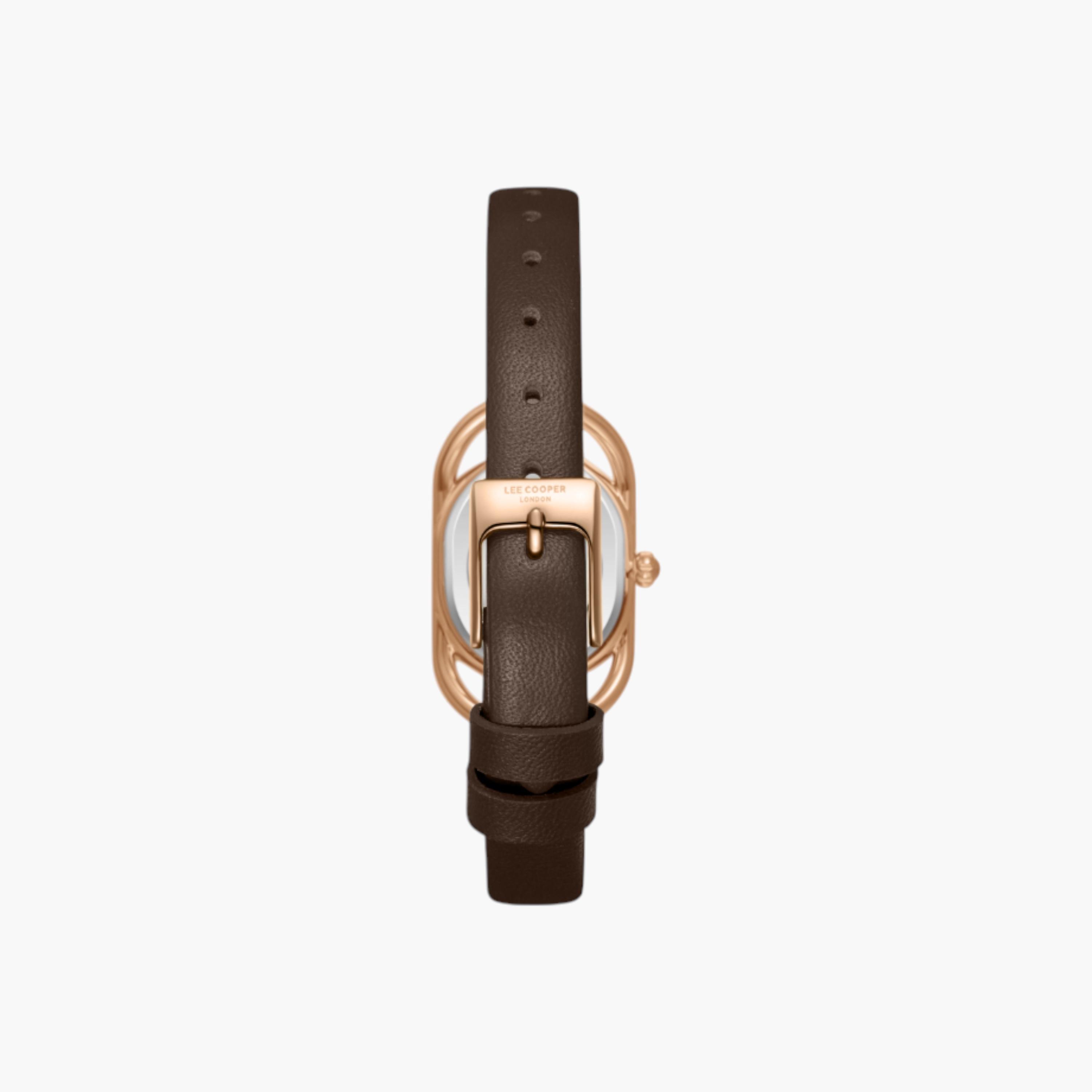 ساعة يد تناظرية بنية للنساء من لي كوبر - LC08055.444-women-watchesandjewellery-watches-image-4