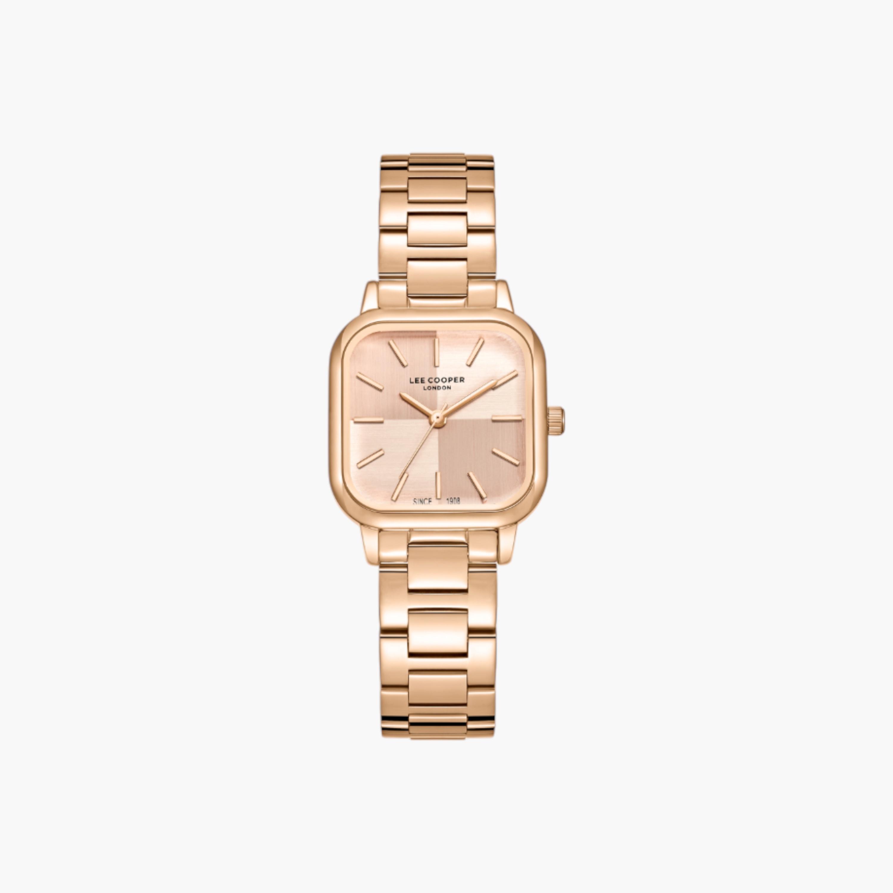 ساعة يد تناظرية باللون الذهبي الوردي للنساء من لي كوبر - LC08134.410-women-watchesandjewellery-watches-image-1