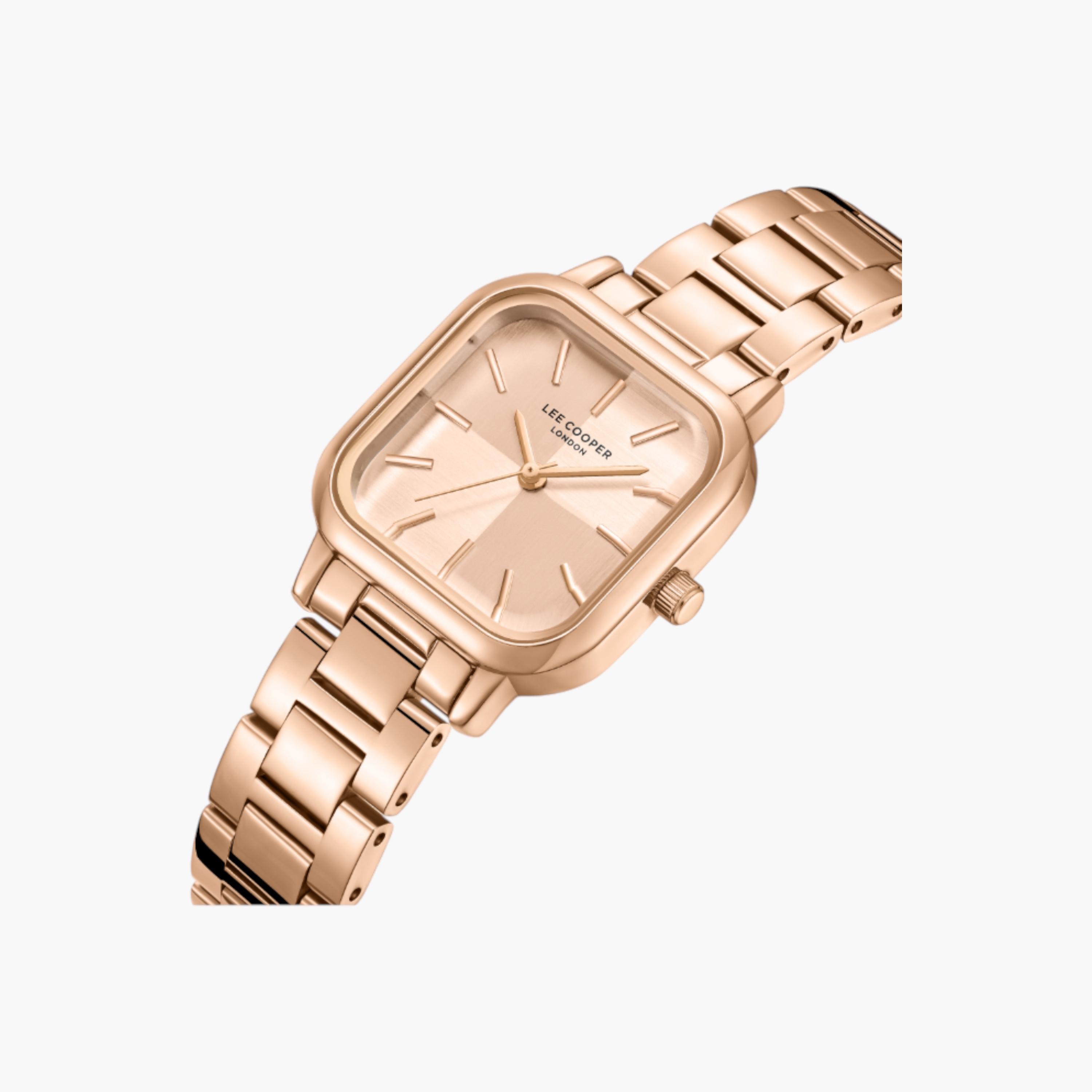 ساعة يد تناظرية باللون الذهبي الوردي للنساء من لي كوبر - LC08134.410-women-watchesandjewellery-watches-image-2