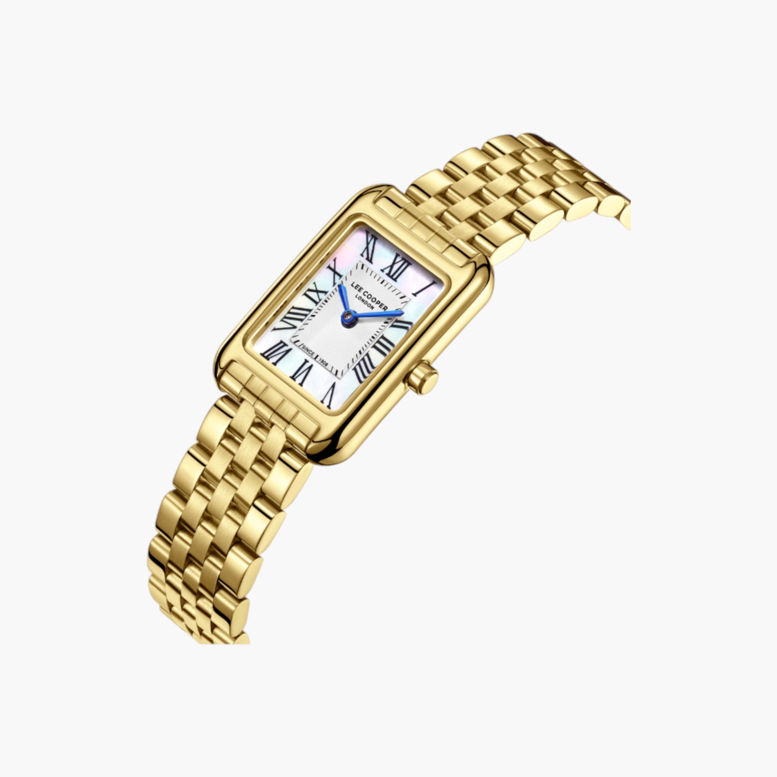 ساعة يد تناظرية ذهبية للنساء من لي كوبر - LC08135.120-women-watchesandjewellery-watches-image-2