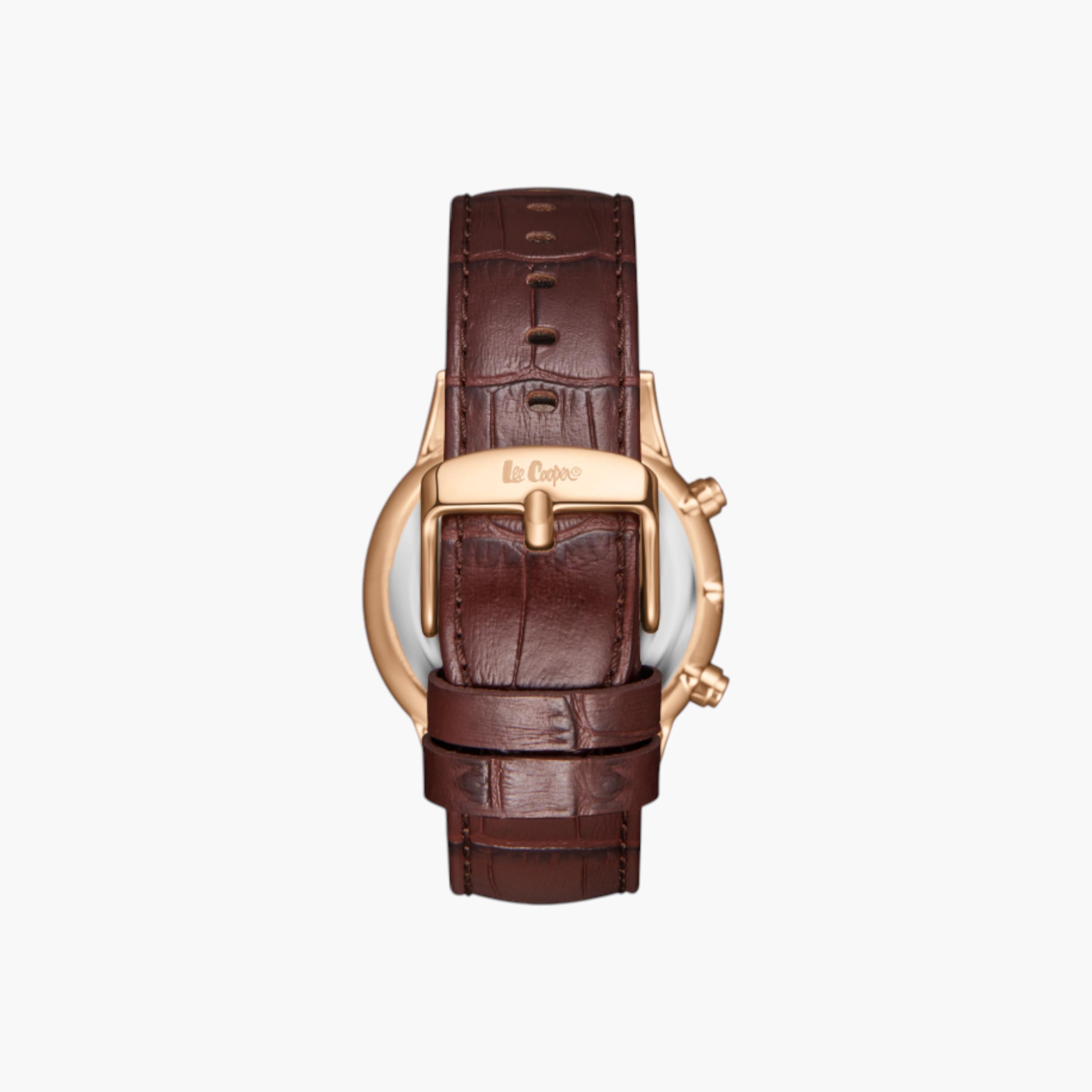 Lee Cooper Chronograph Blue Dial Leather Watch-men-watchesandjewellery-watches-image-2