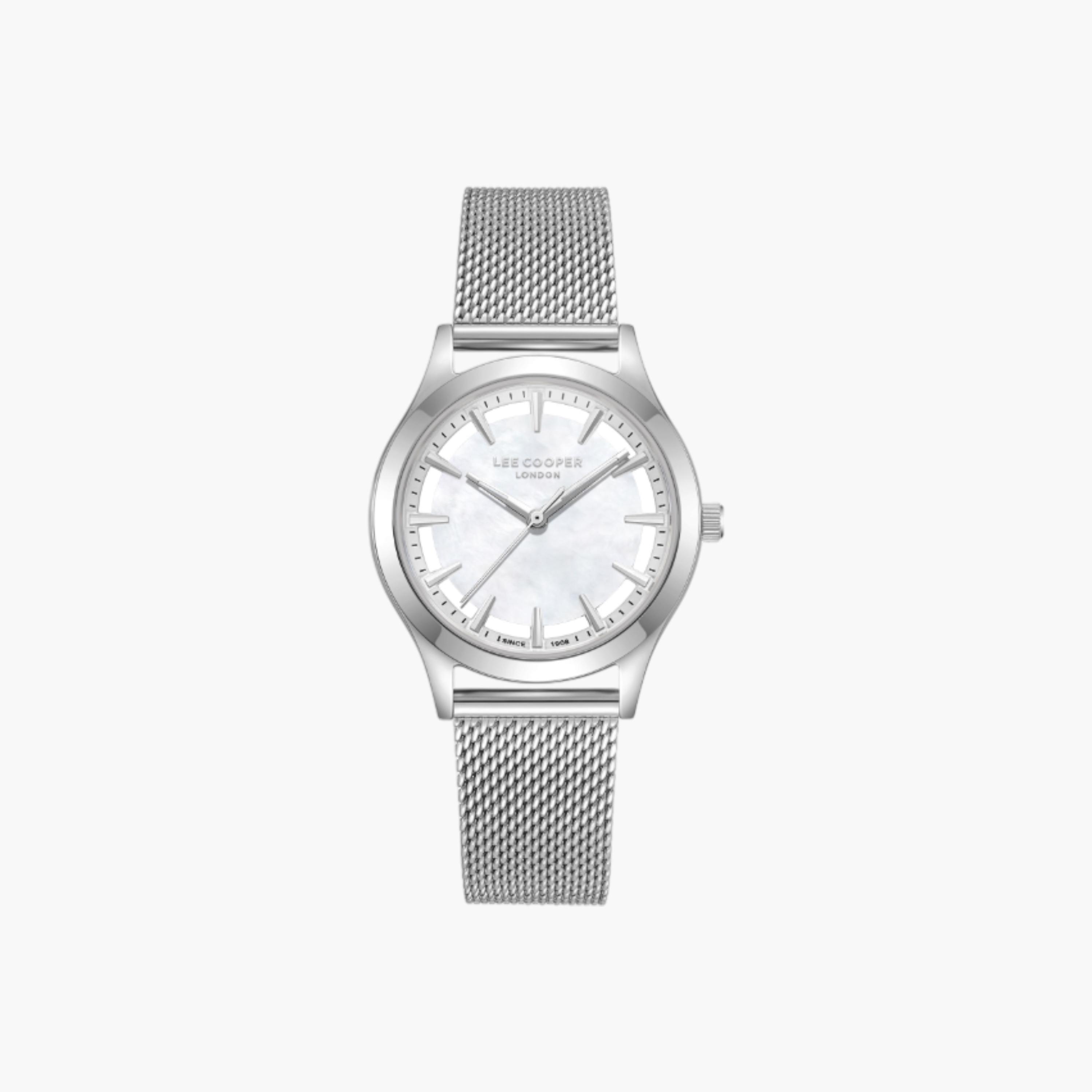 ساعة يد أنالوج فضية للنساء من لي كوبر LC08156.320-women-watchesandjewellery-watches-image-1