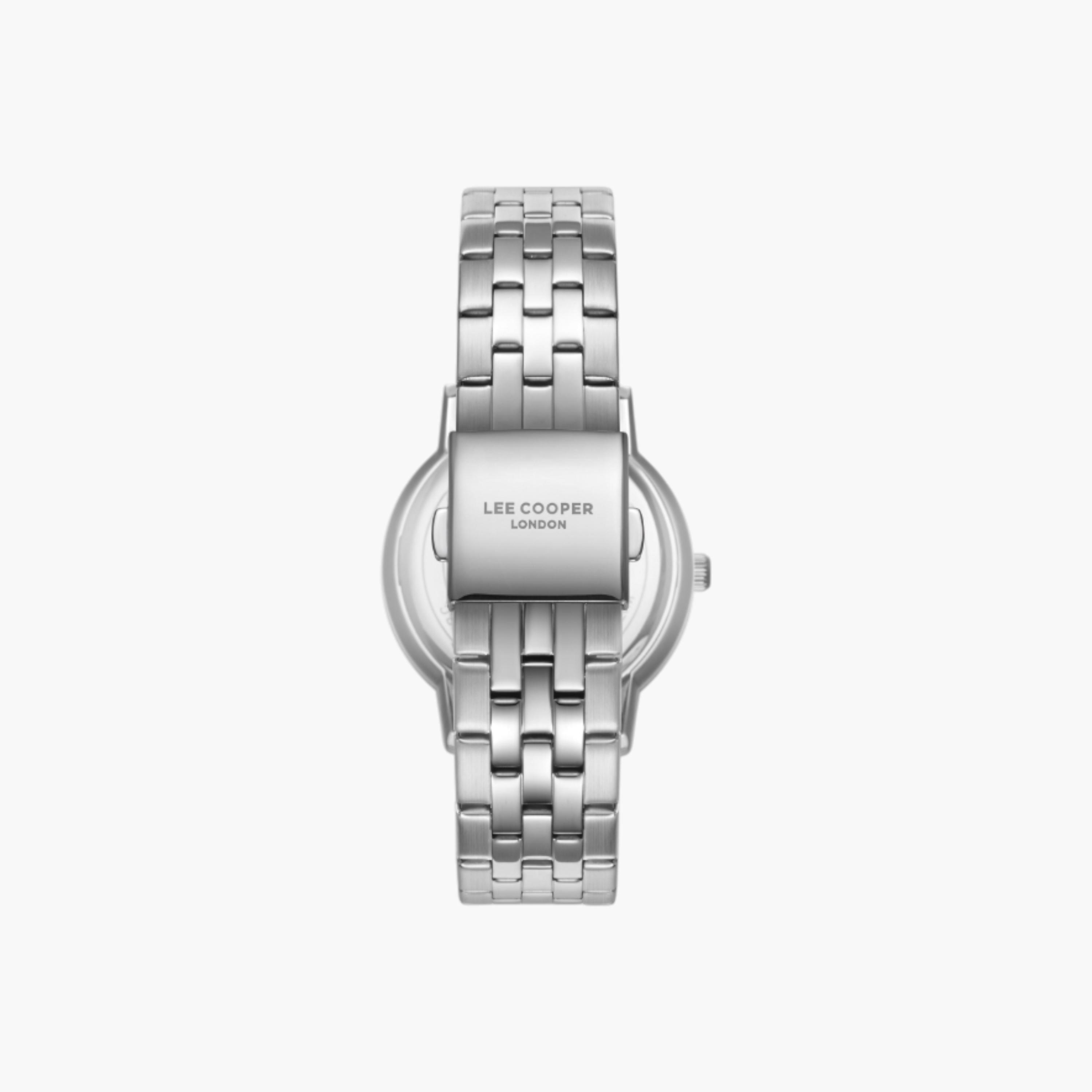 ساعة معدن أنالوج مينا أسود من لي كوبر-men-watchesandjewellery-watches-image-4