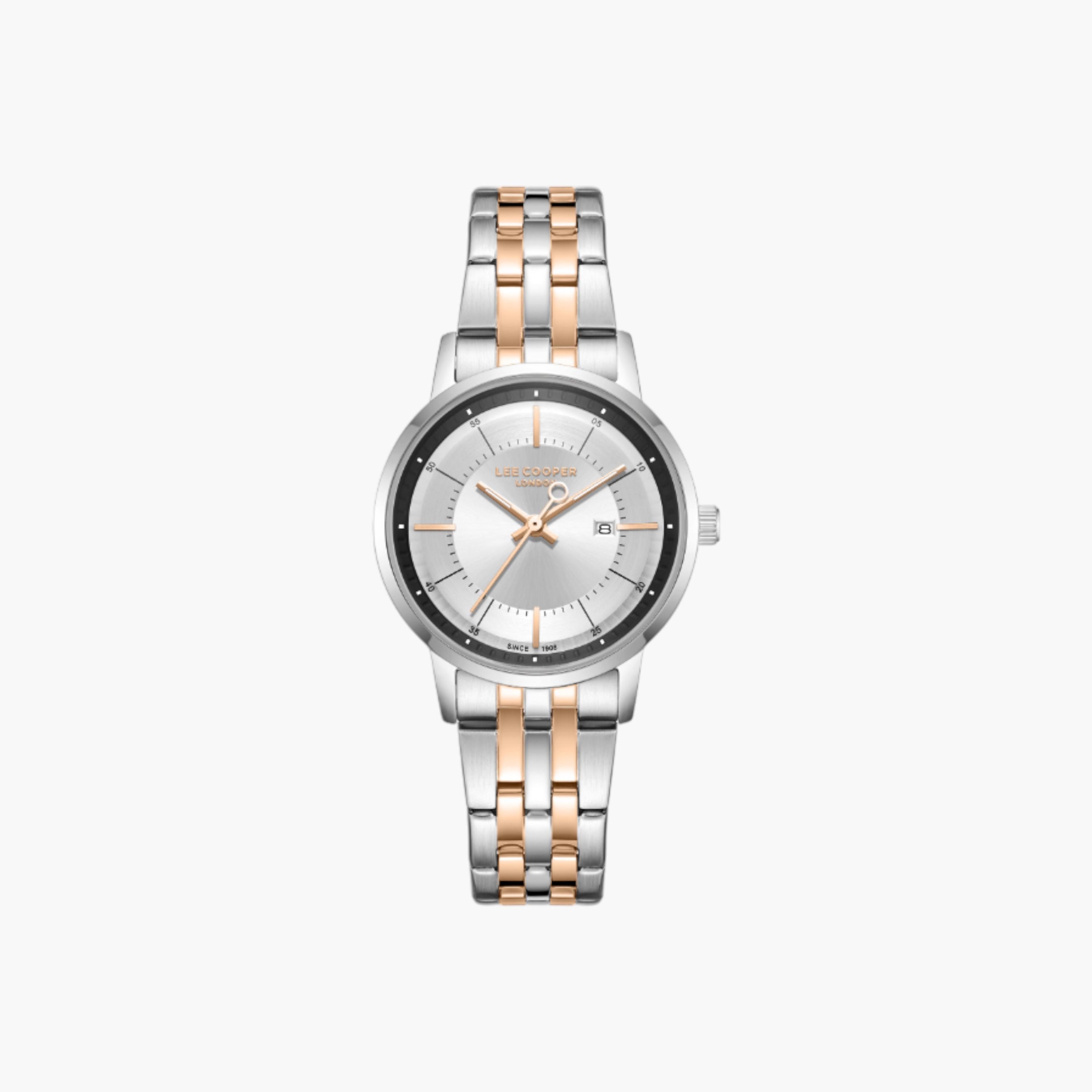 ساعة يد تناظرية فضية للنساء من لي كوبر - LC08165.530-women-watchesandjewellery-watches-image-1